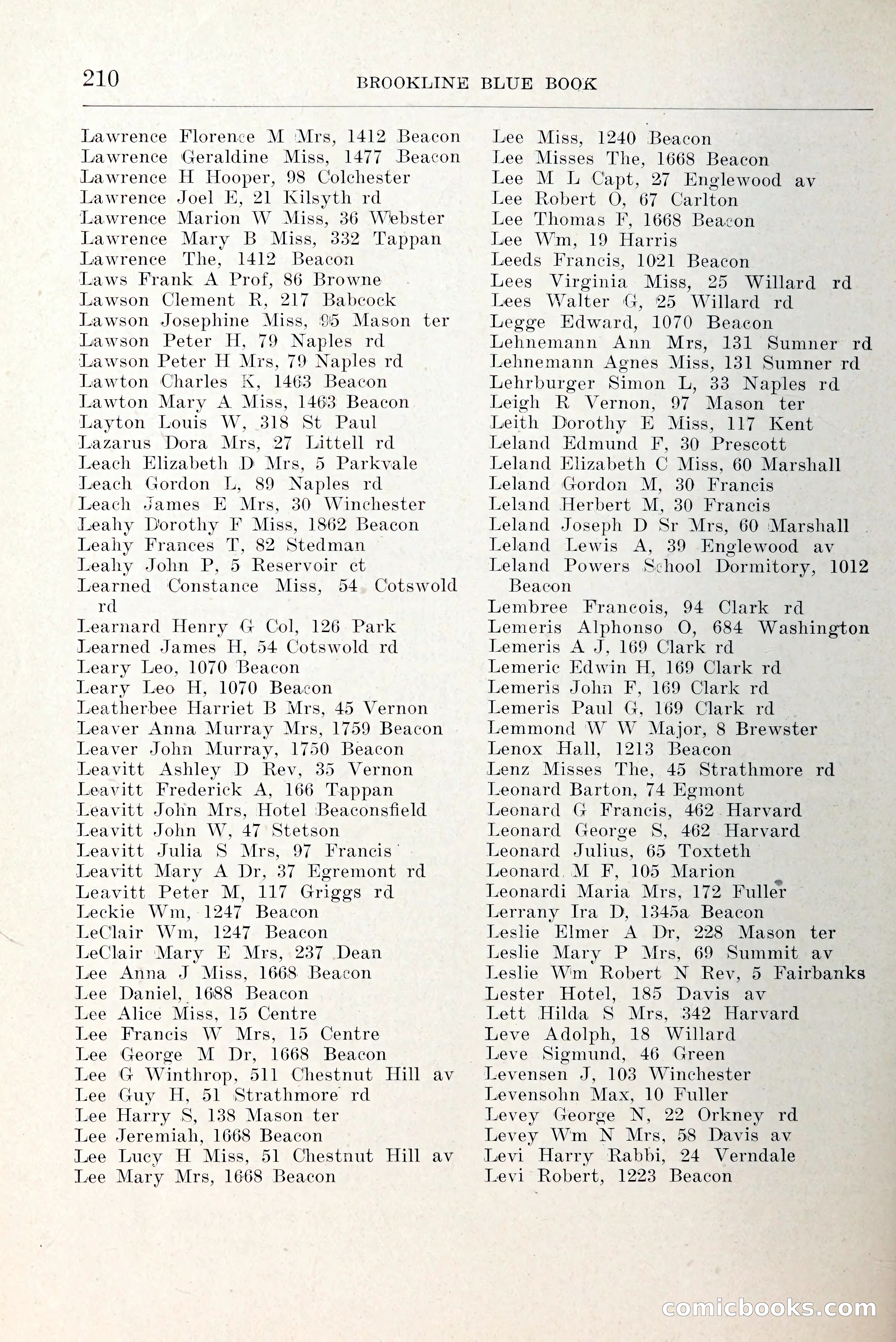 Blue Book of Brookline and Longwood — page 257 of 349
