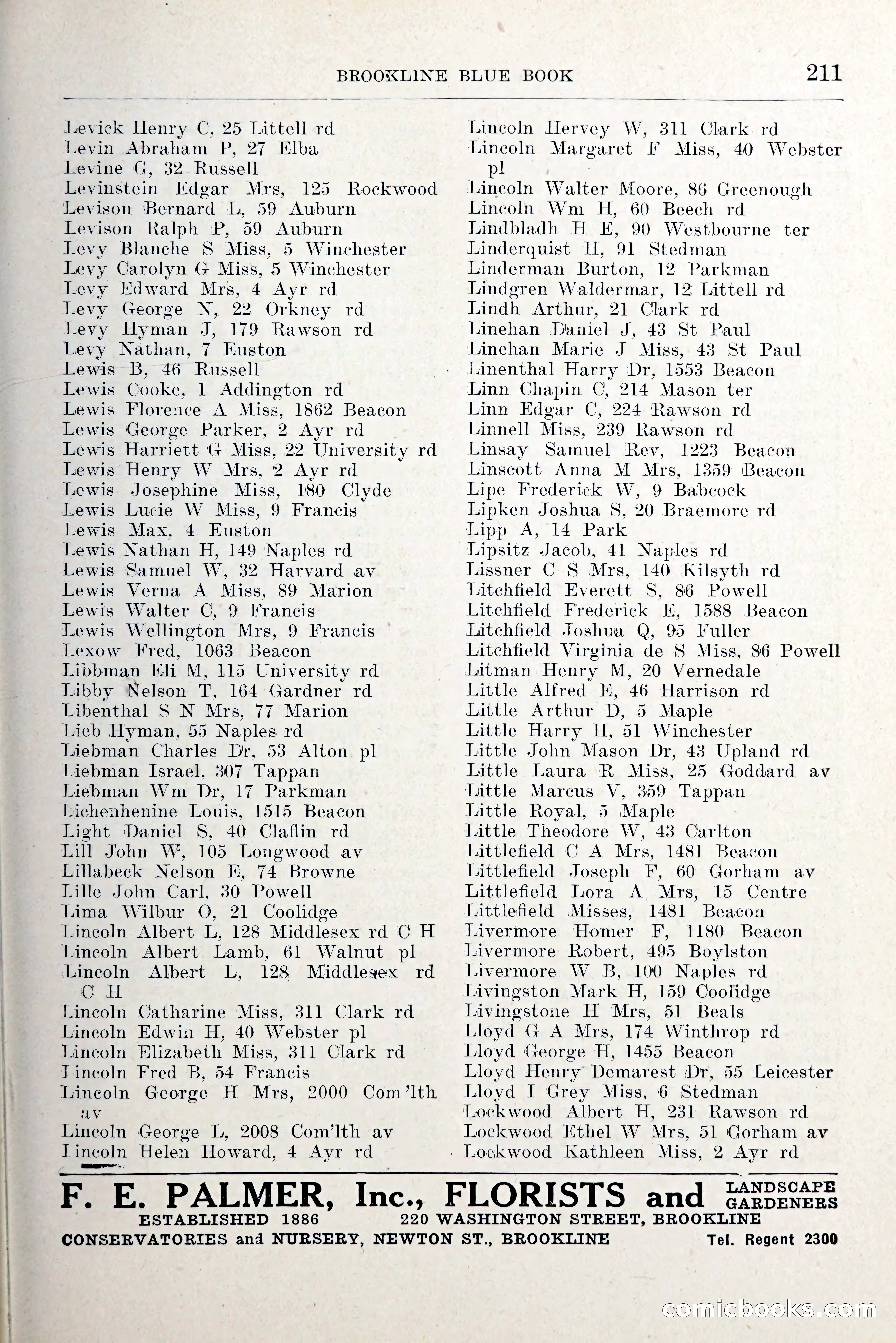 Blue Book of Brookline and Longwood — page 258 of 349