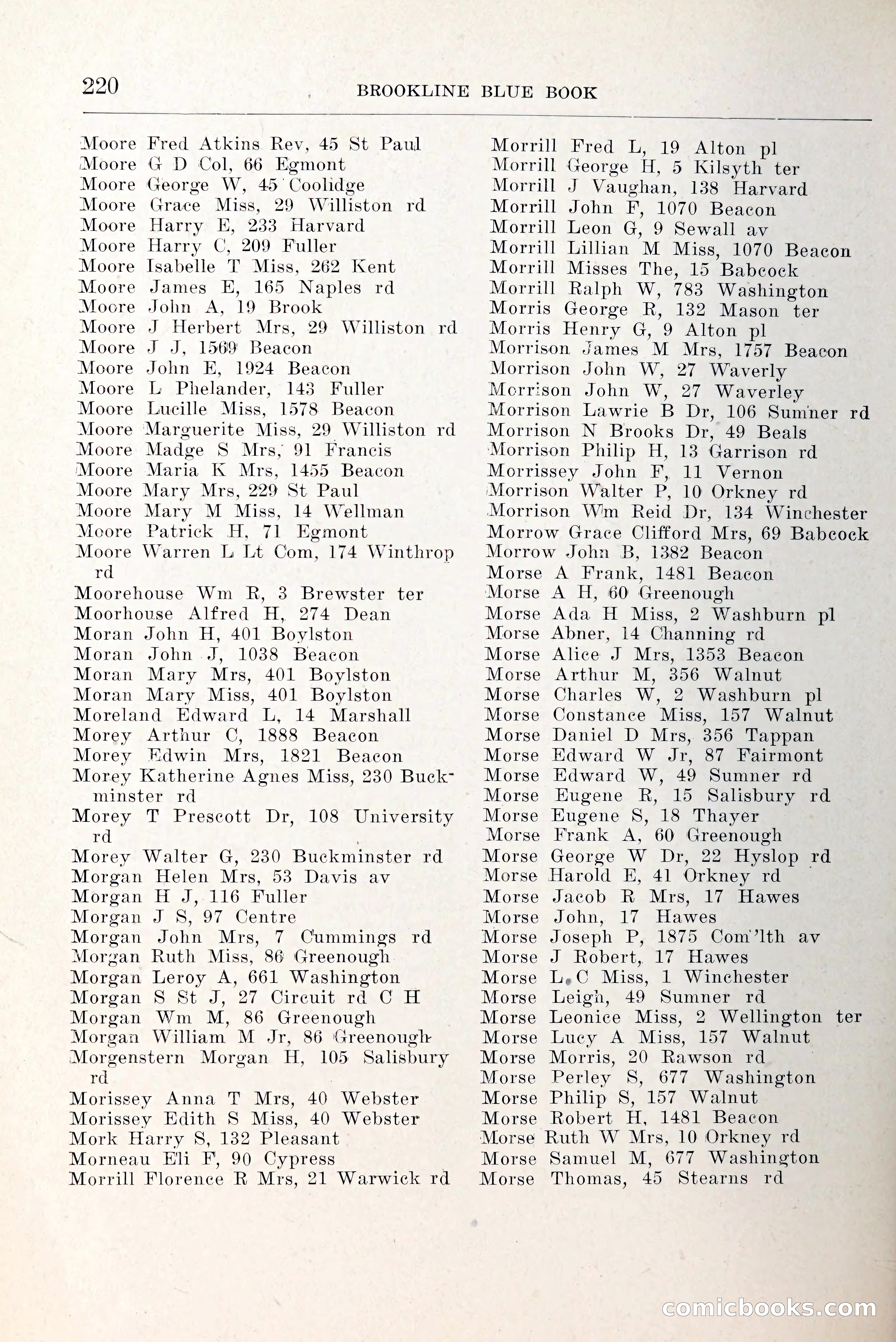 Blue Book of Brookline and Longwood — page 267 of 349