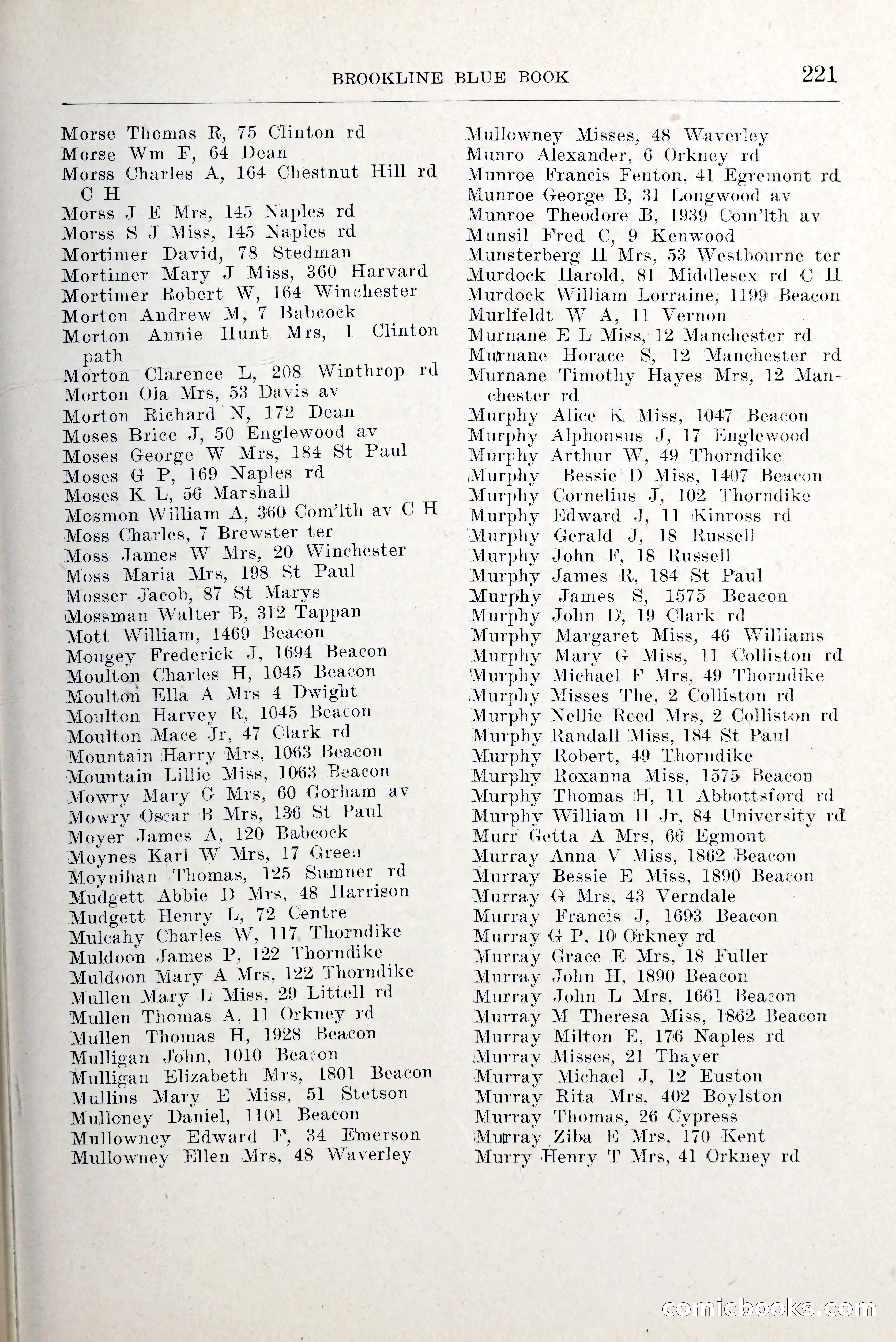 Blue Book of Brookline and Longwood — page 268 of 349