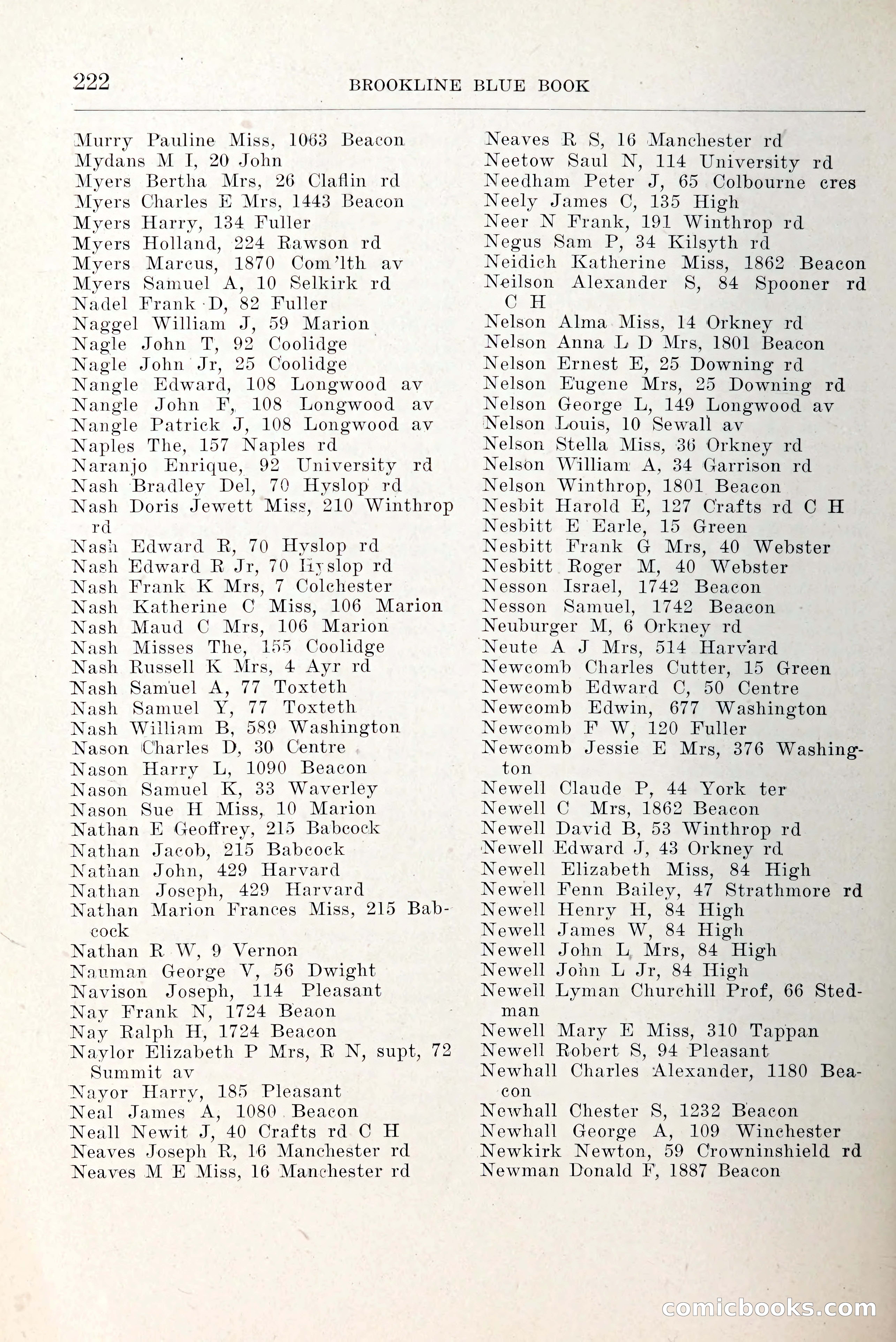Blue Book of Brookline and Longwood — page 269 of 349