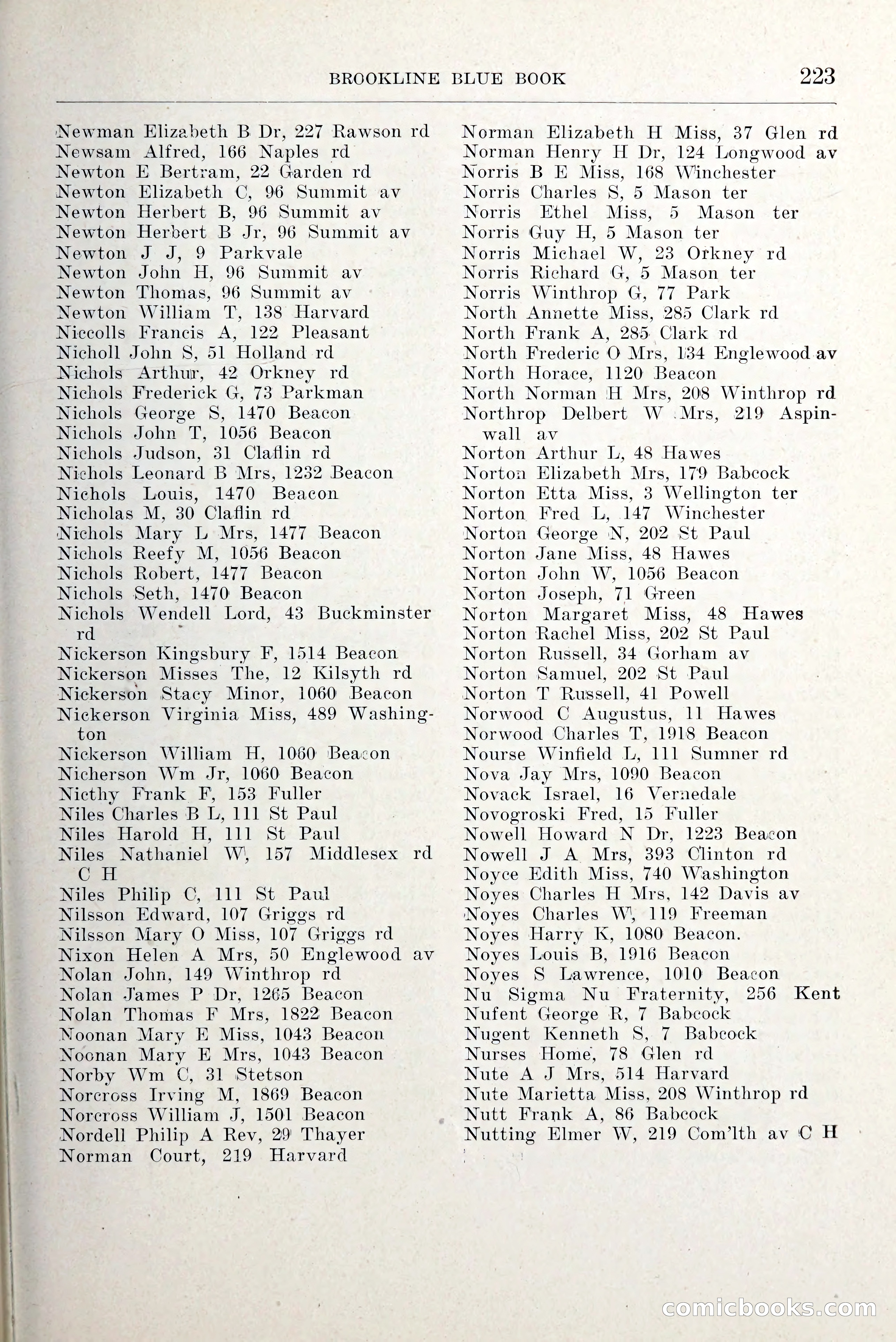 Blue Book of Brookline and Longwood — page 270 of 349