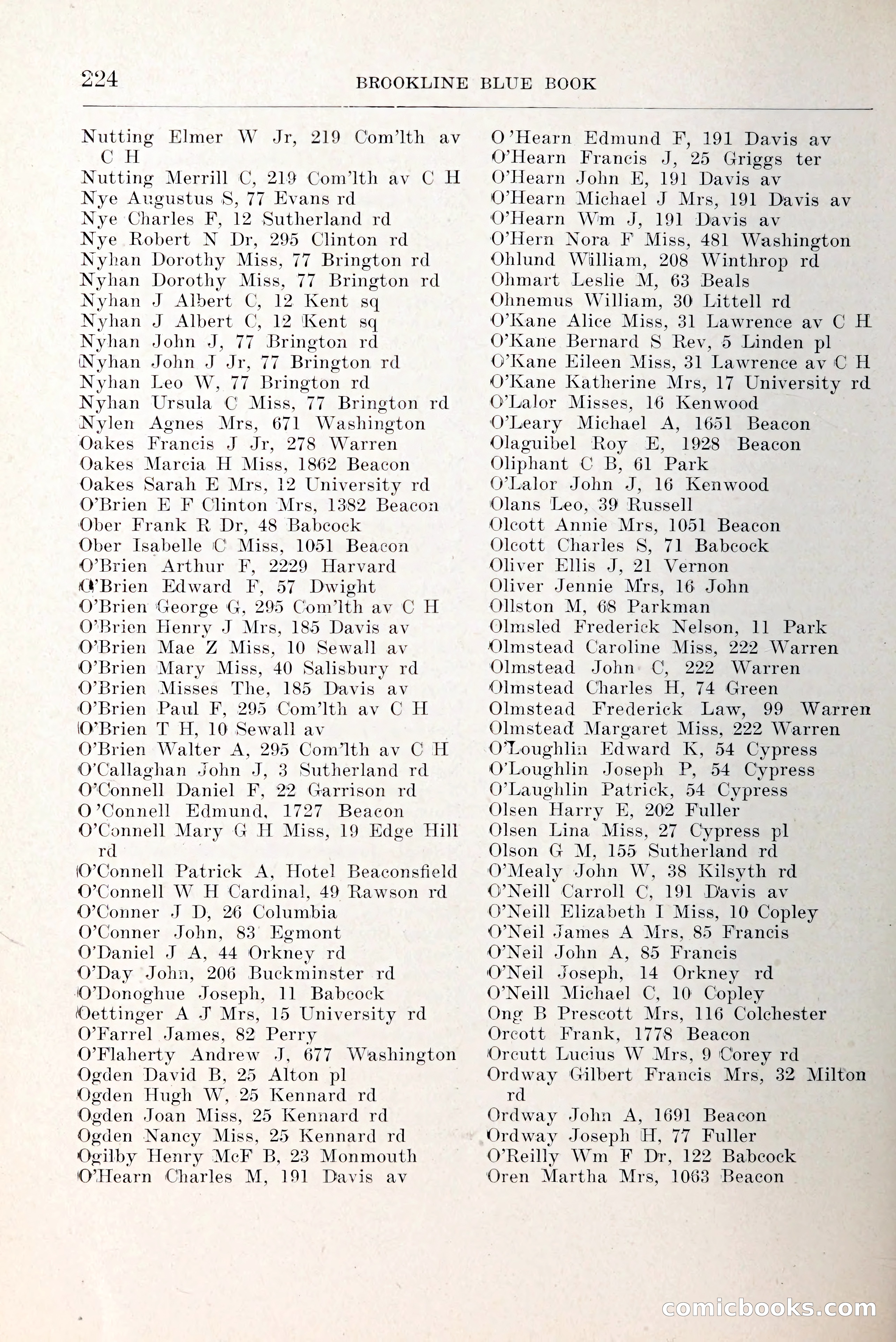 Blue Book of Brookline and Longwood — page 271 of 349
