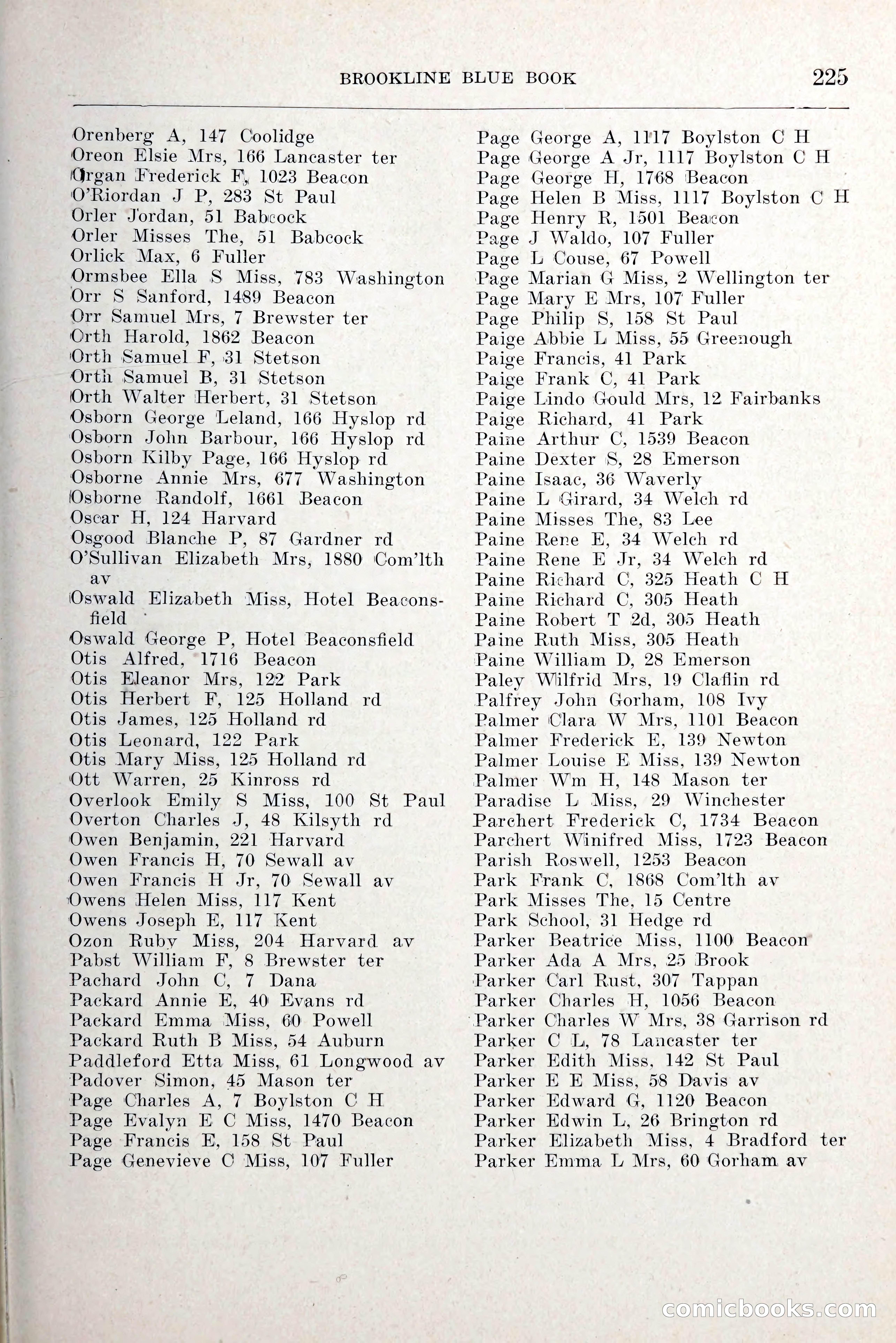 Blue Book of Brookline and Longwood — page 272 of 349