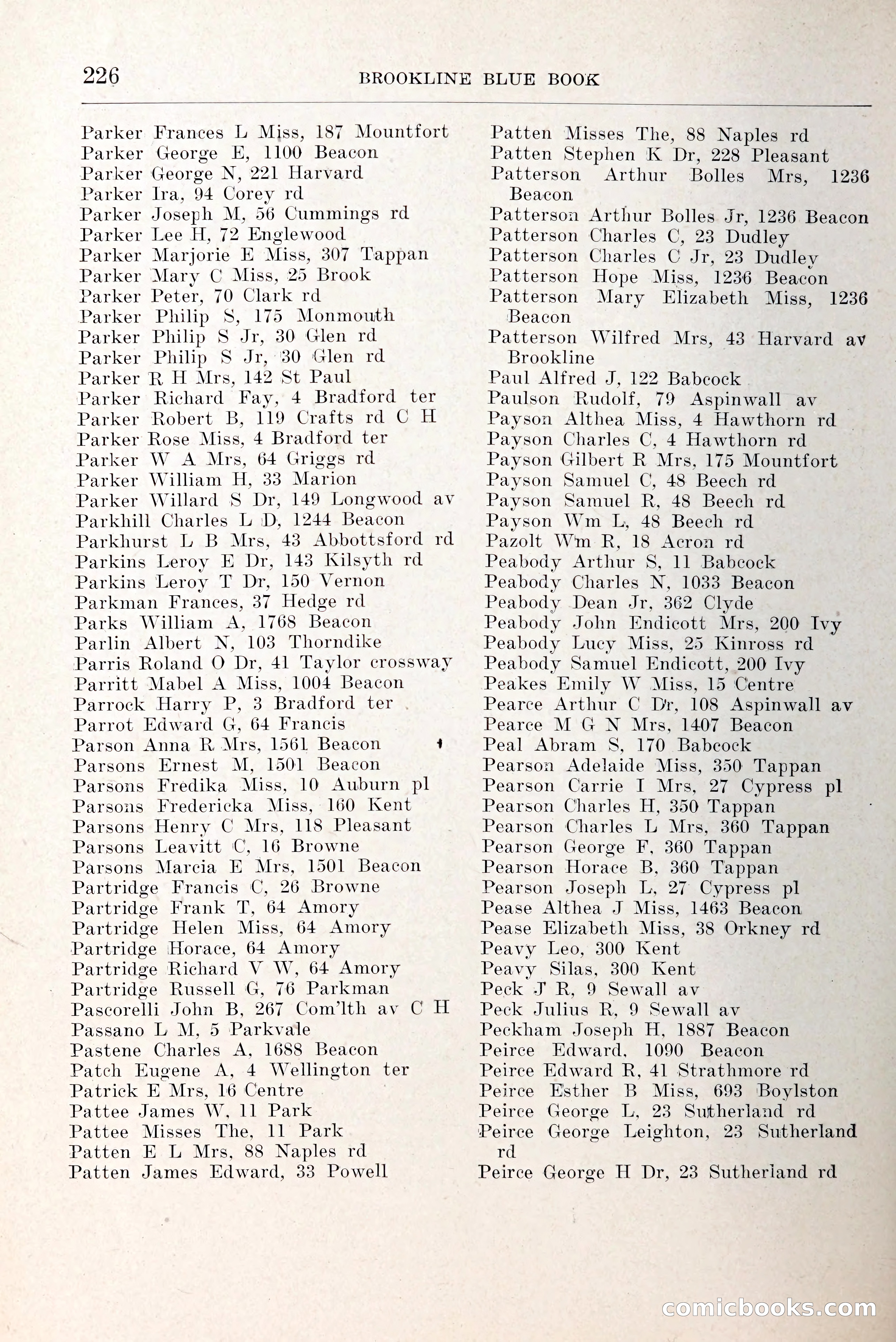Blue Book of Brookline and Longwood — page 273 of 349