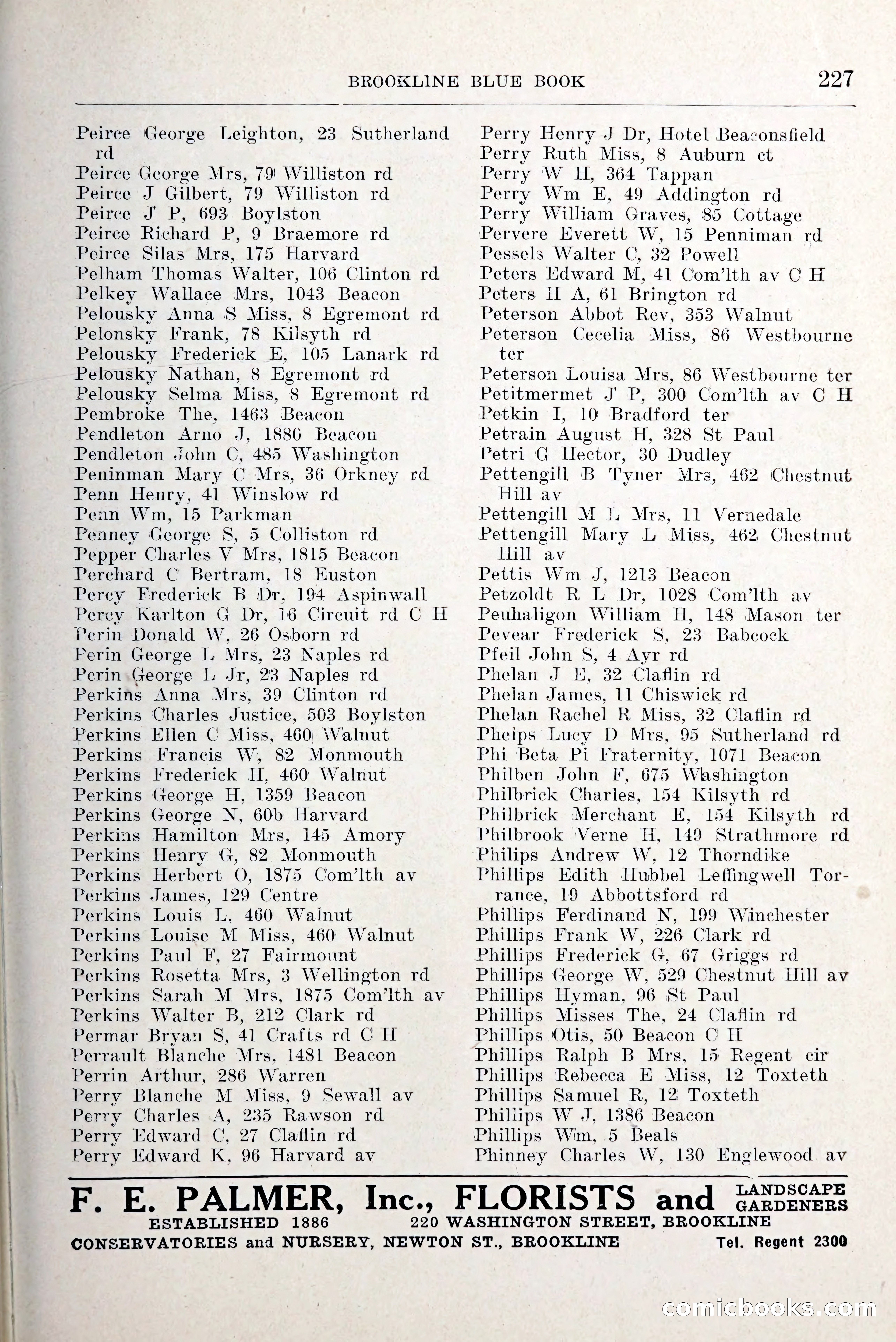 Blue Book of Brookline and Longwood — page 274 of 349