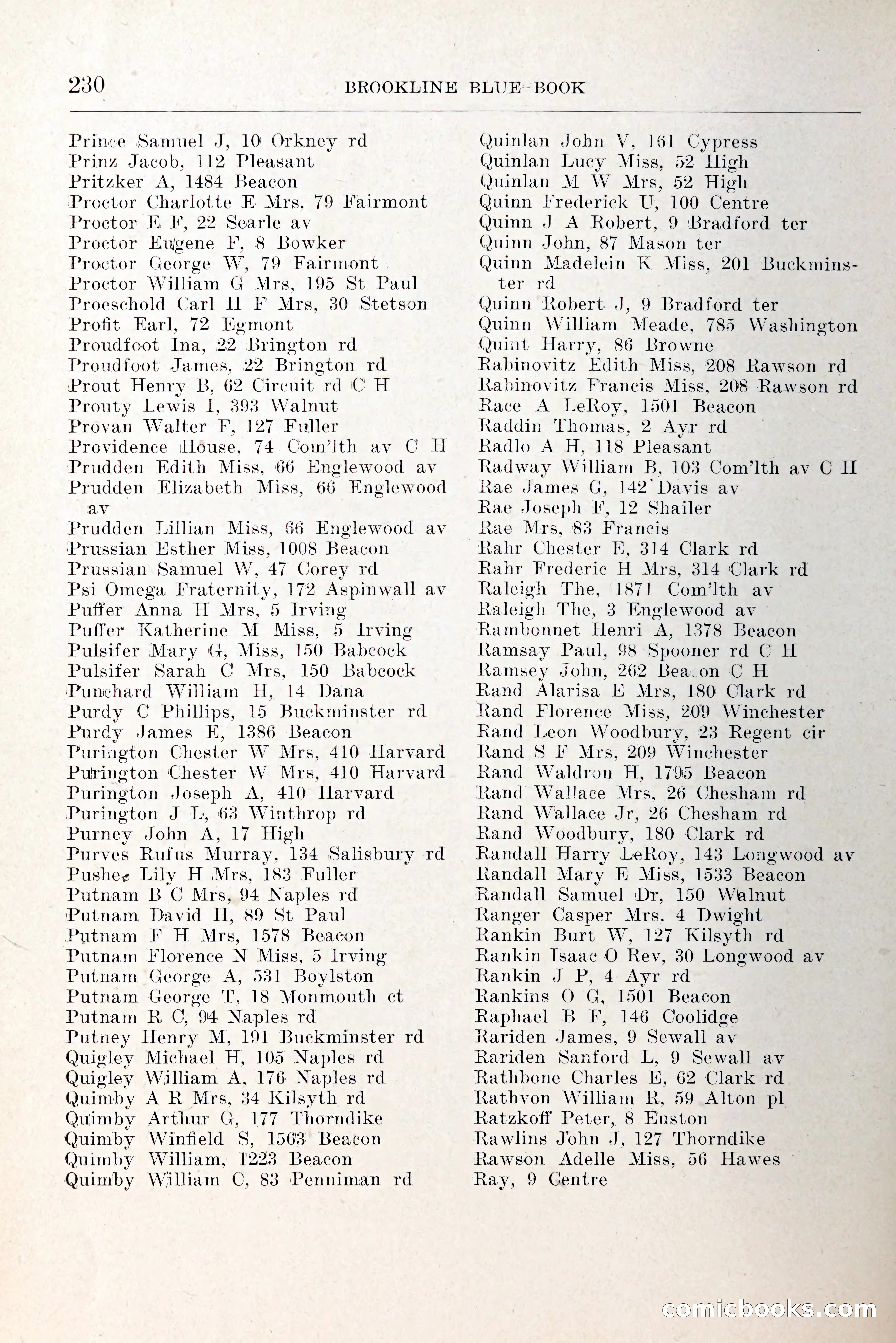 Blue Book of Brookline and Longwood — page 277 of 349