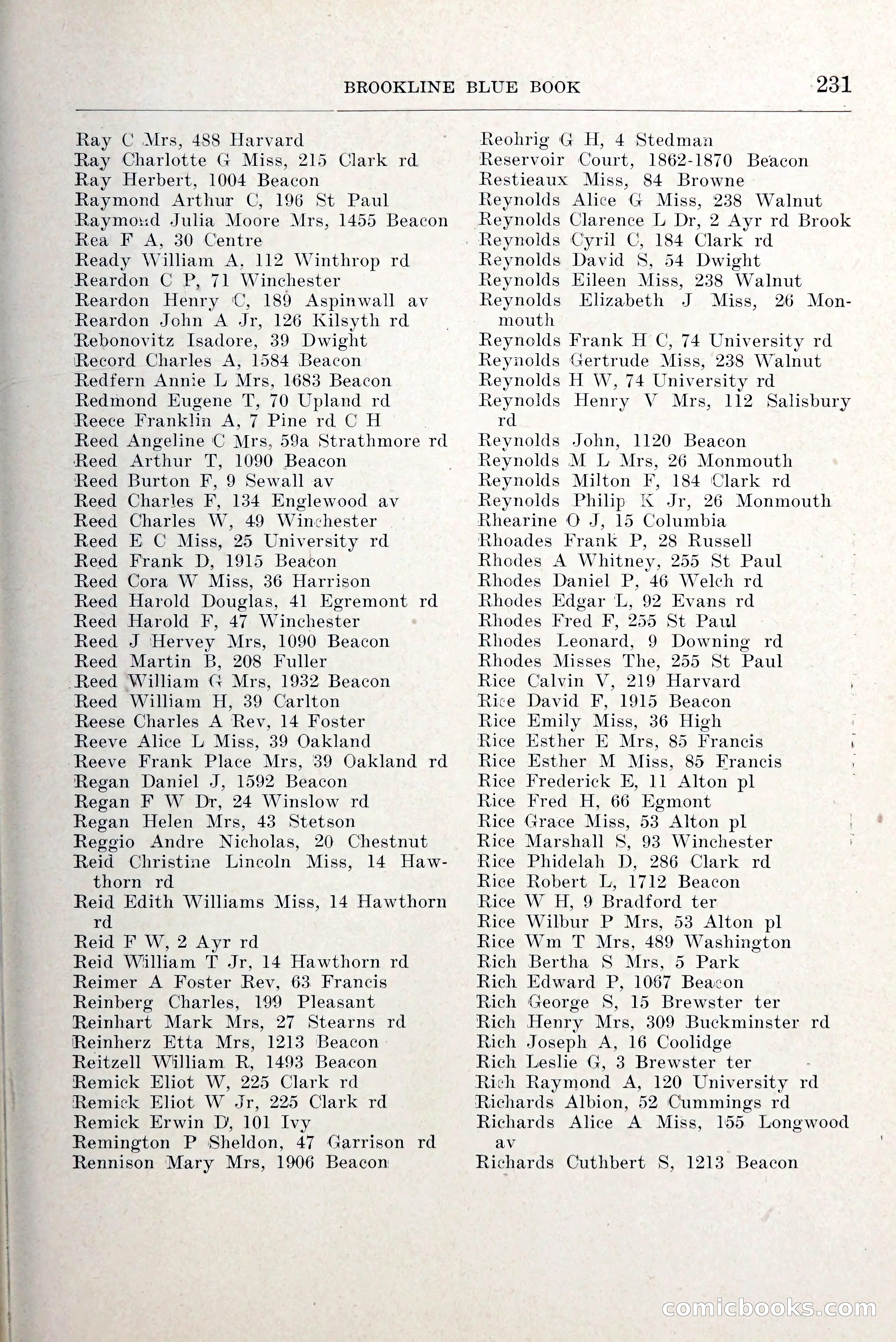 Blue Book of Brookline and Longwood — page 278 of 349