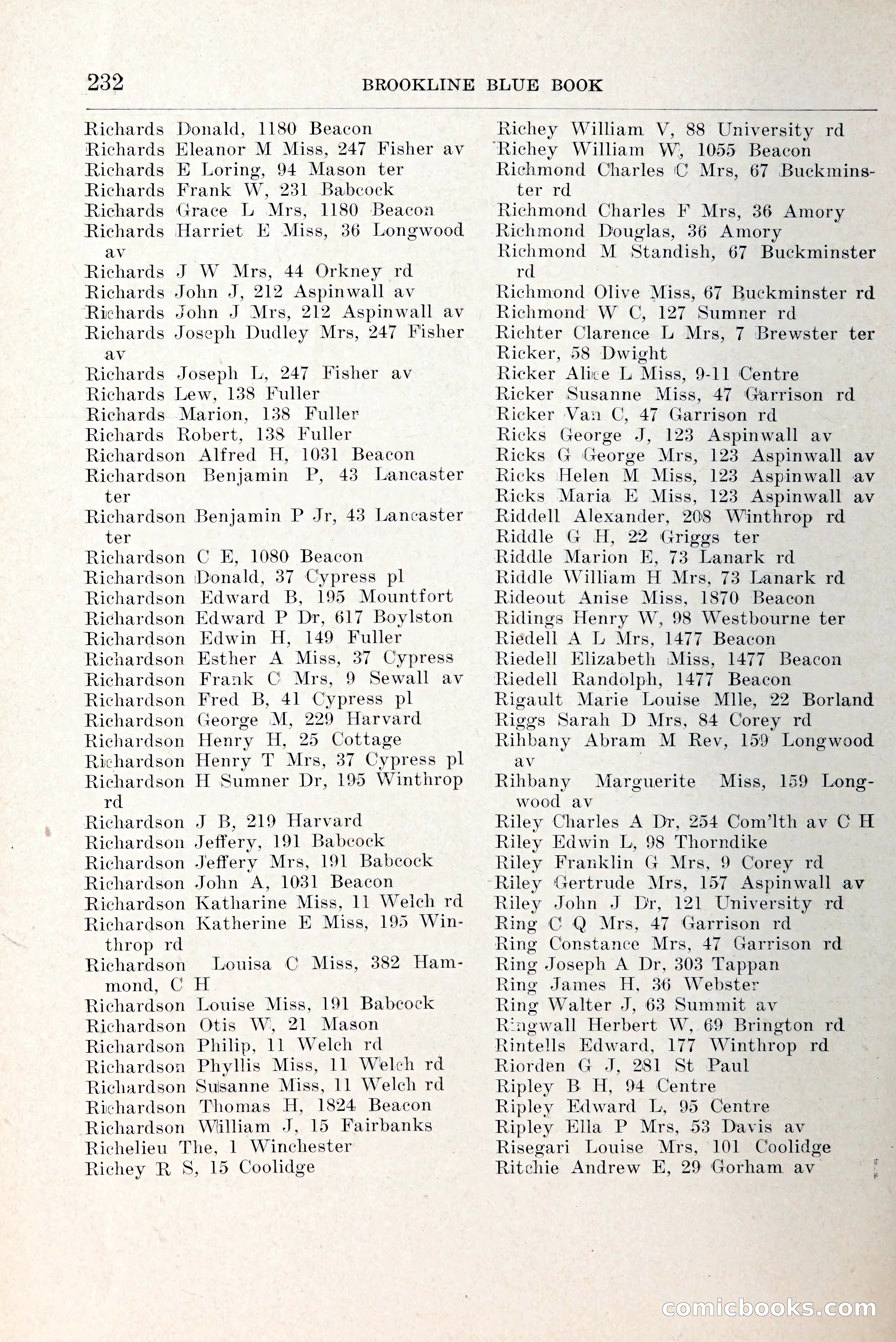 Blue Book of Brookline and Longwood — page 279 of 349