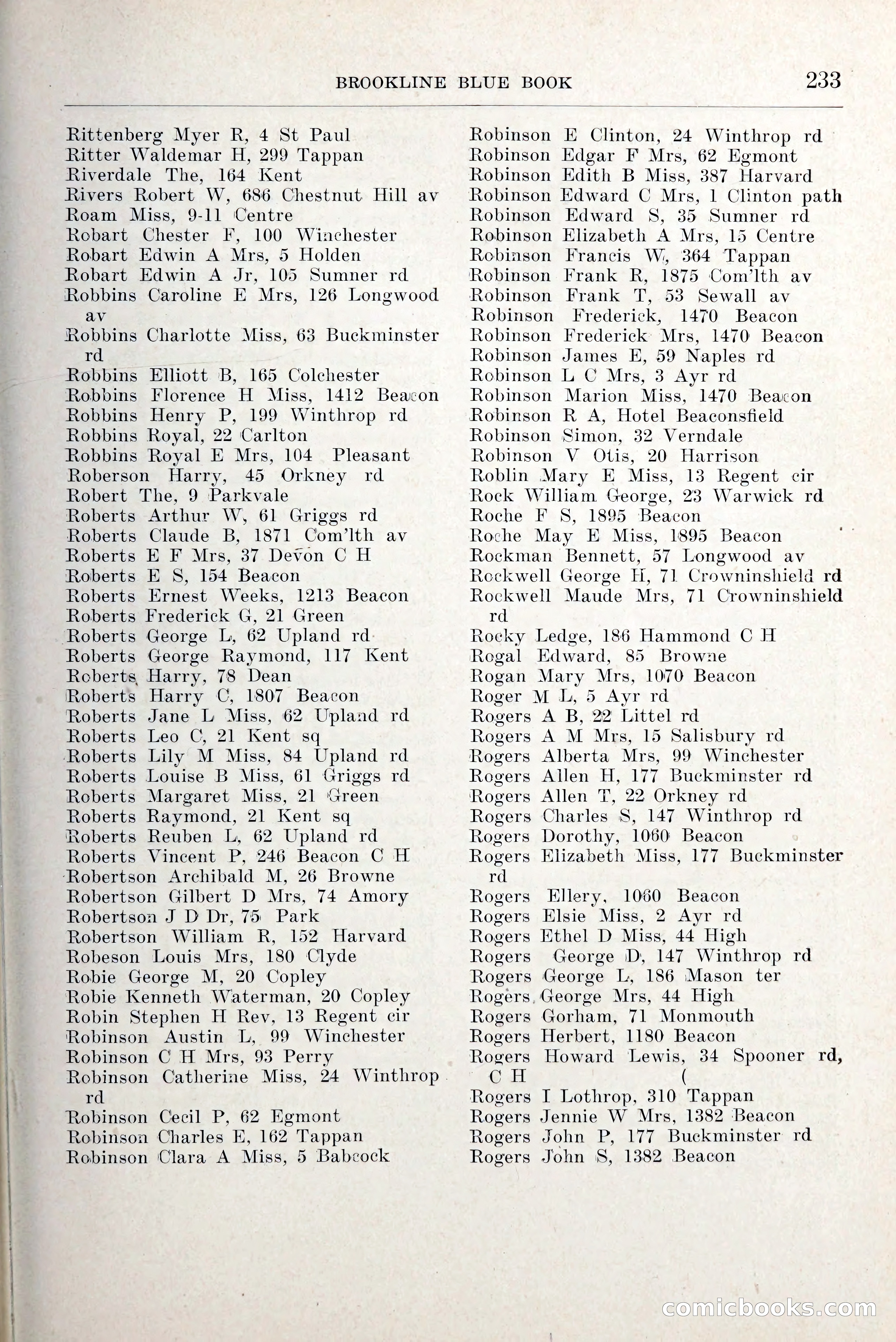 Blue Book of Brookline and Longwood — page 280 of 349