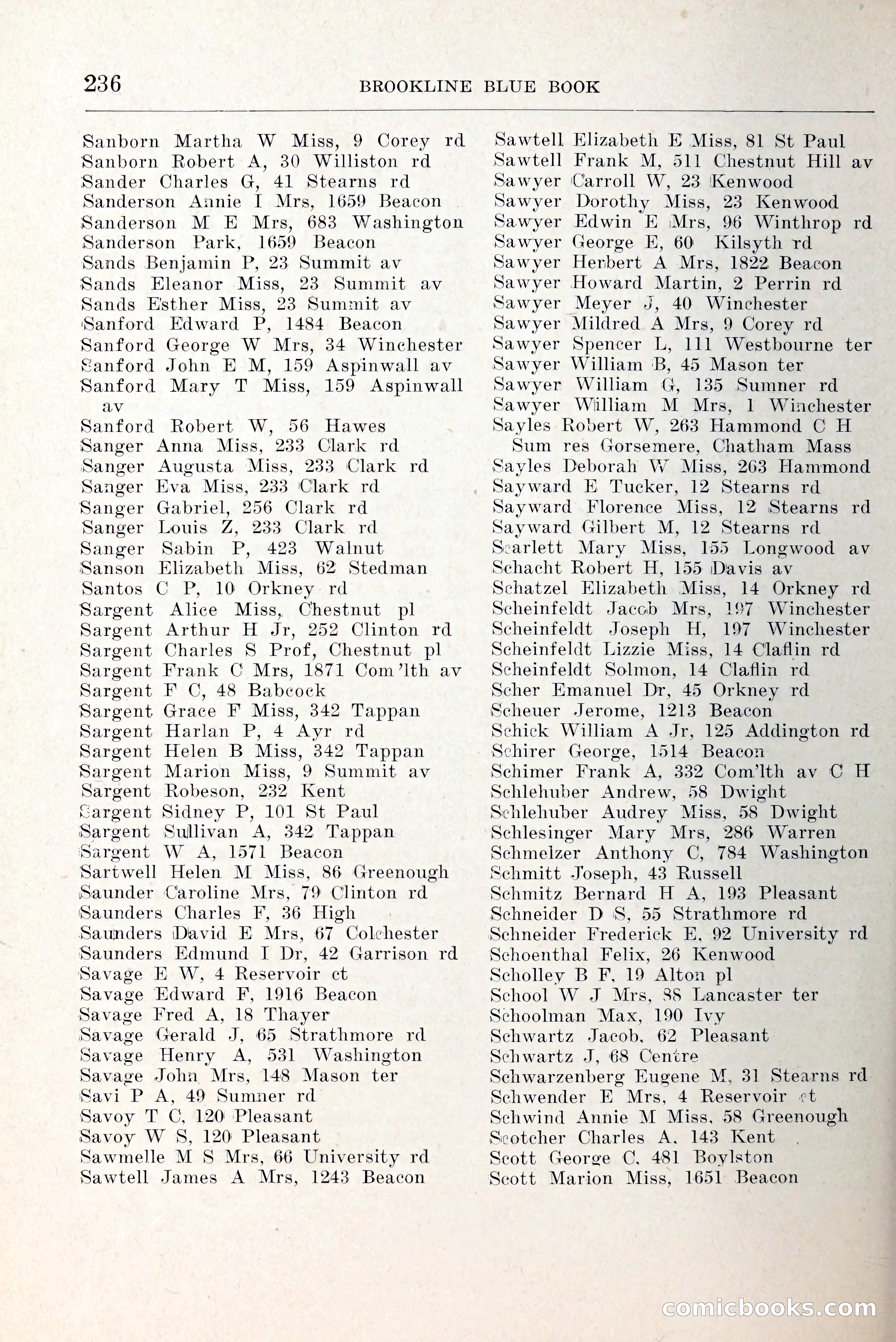 Blue Book of Brookline and Longwood — page 283 of 349