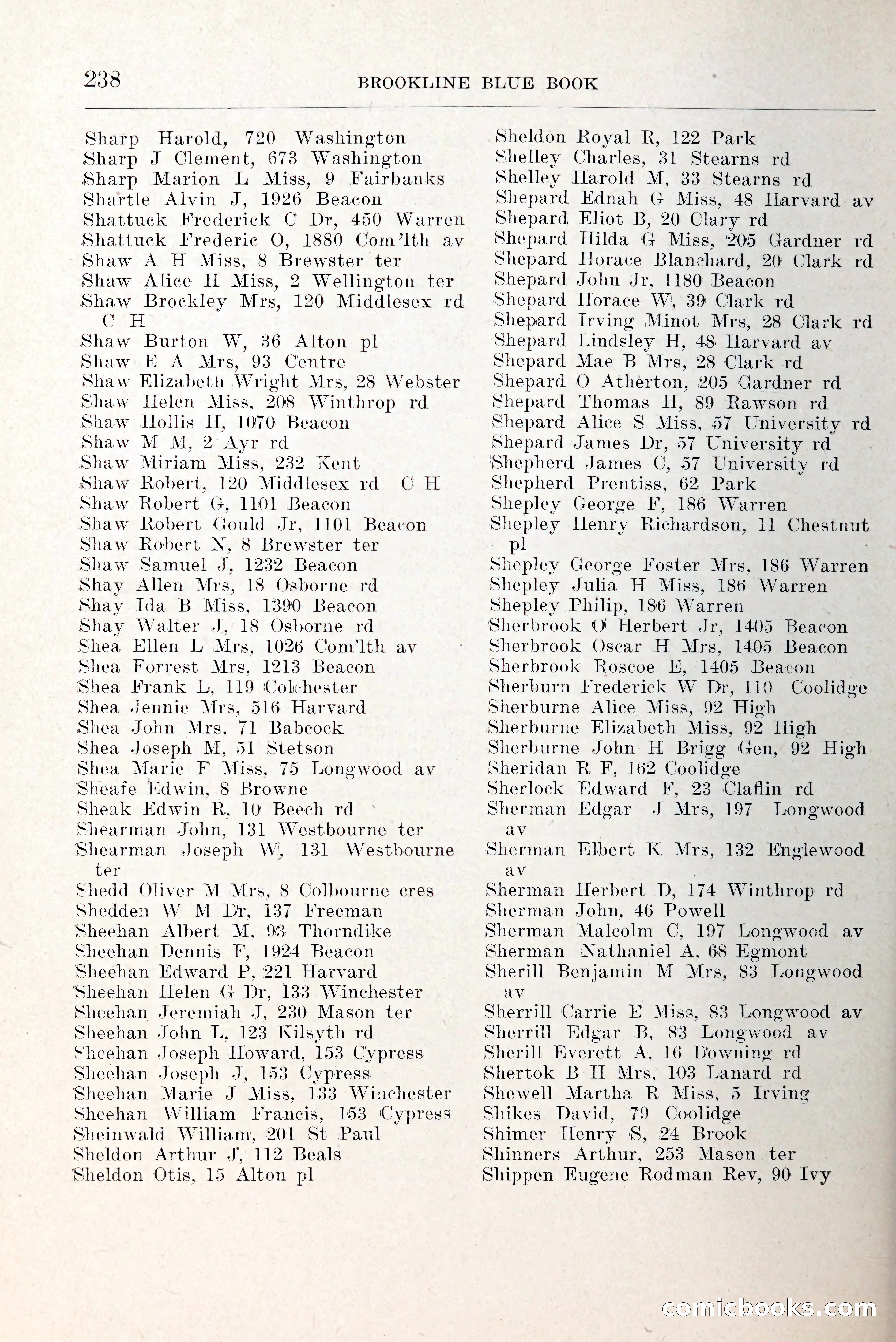Blue Book of Brookline and Longwood — page 285 of 349