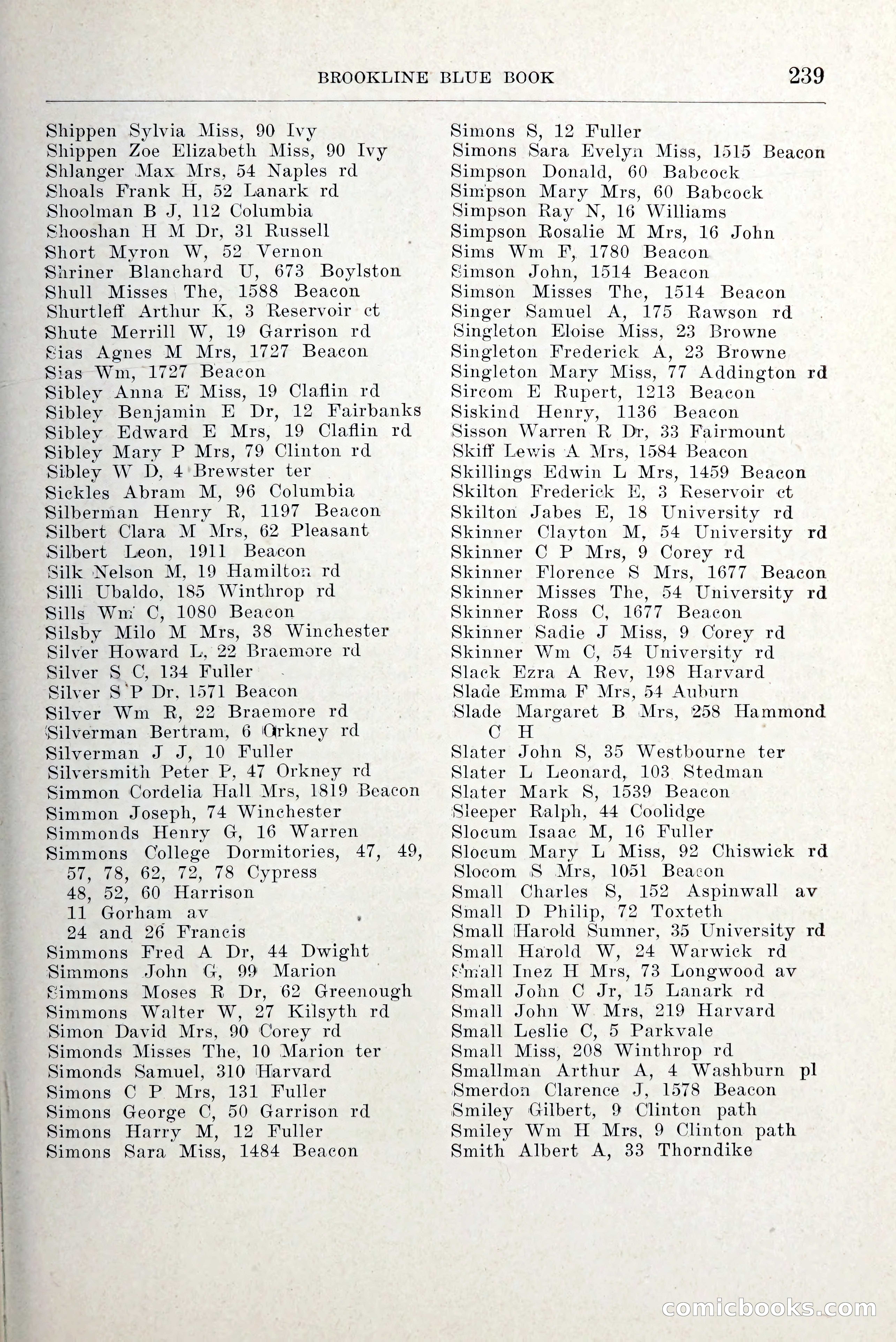Blue Book of Brookline and Longwood — page 286 of 349