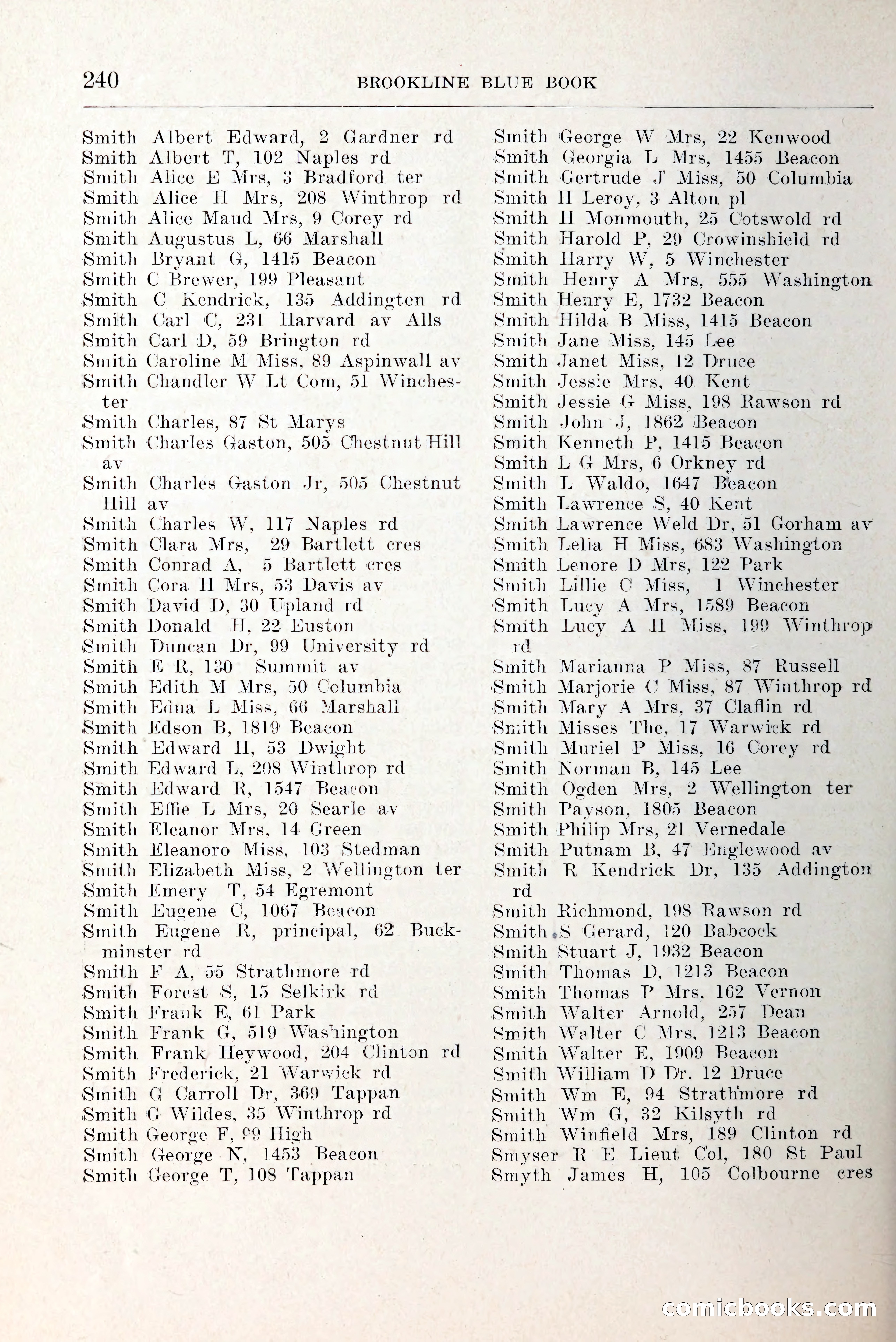 Blue Book of Brookline and Longwood — page 287 of 349