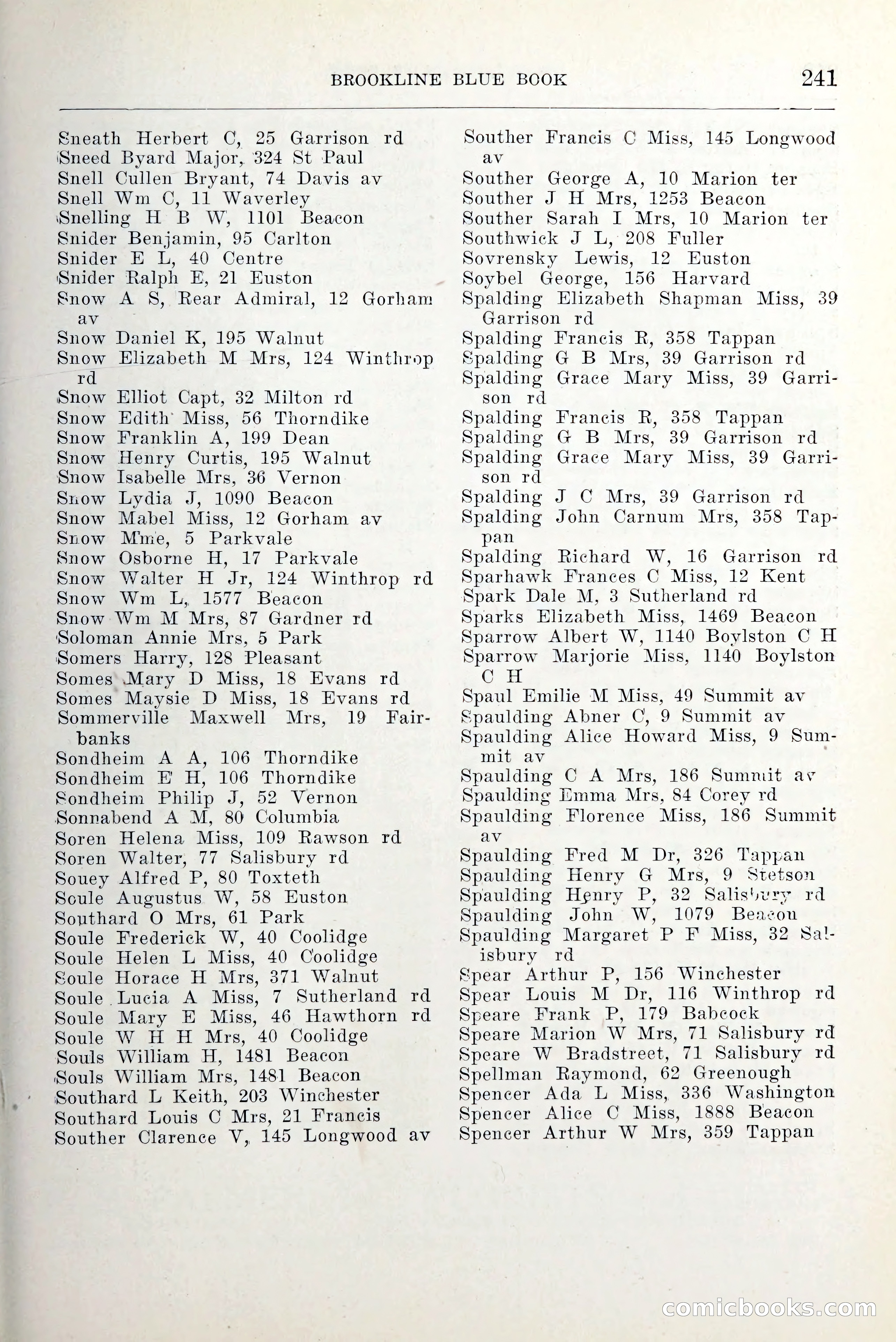 Blue Book of Brookline and Longwood — page 288 of 349