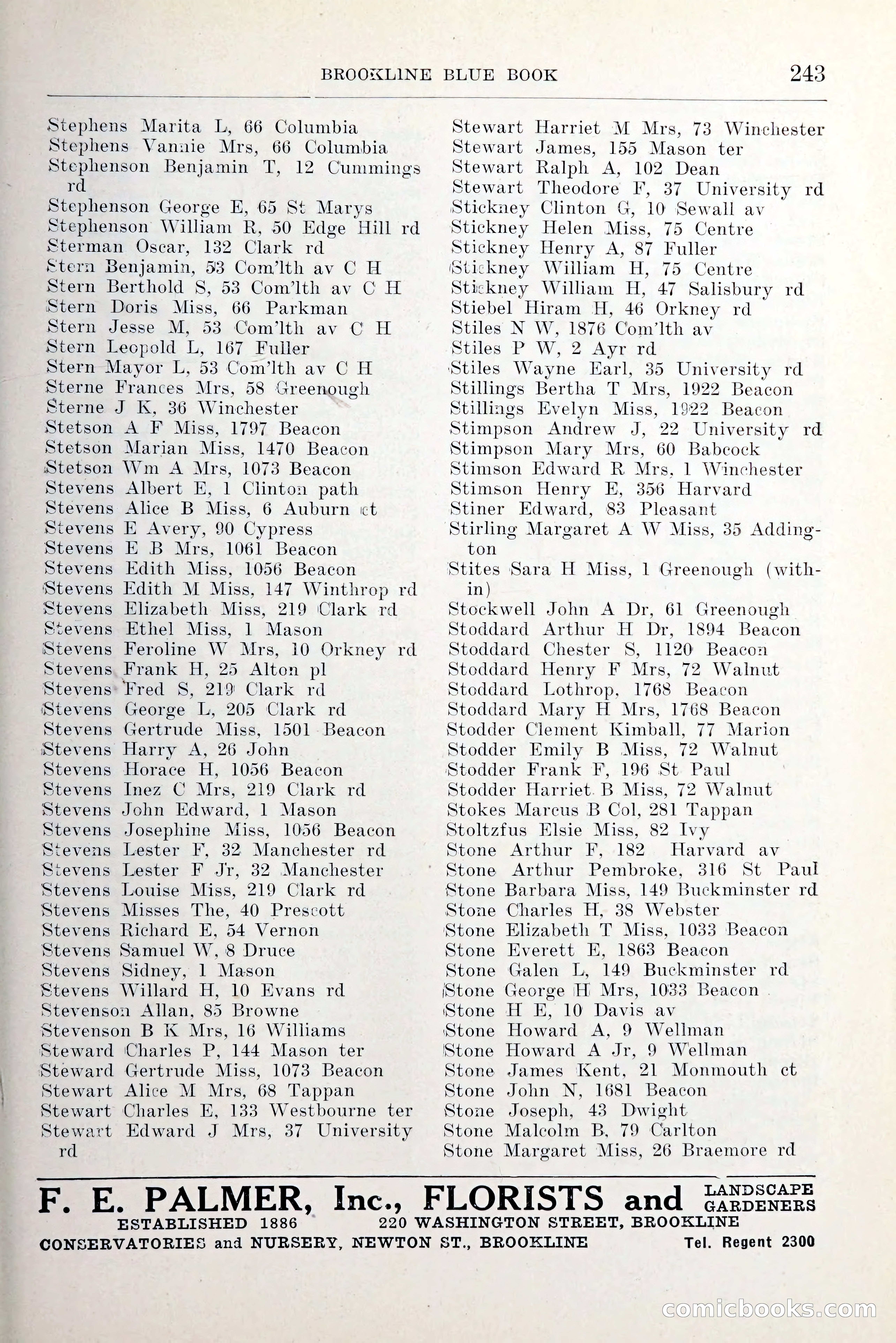 Blue Book of Brookline and Longwood — page 290 of 349