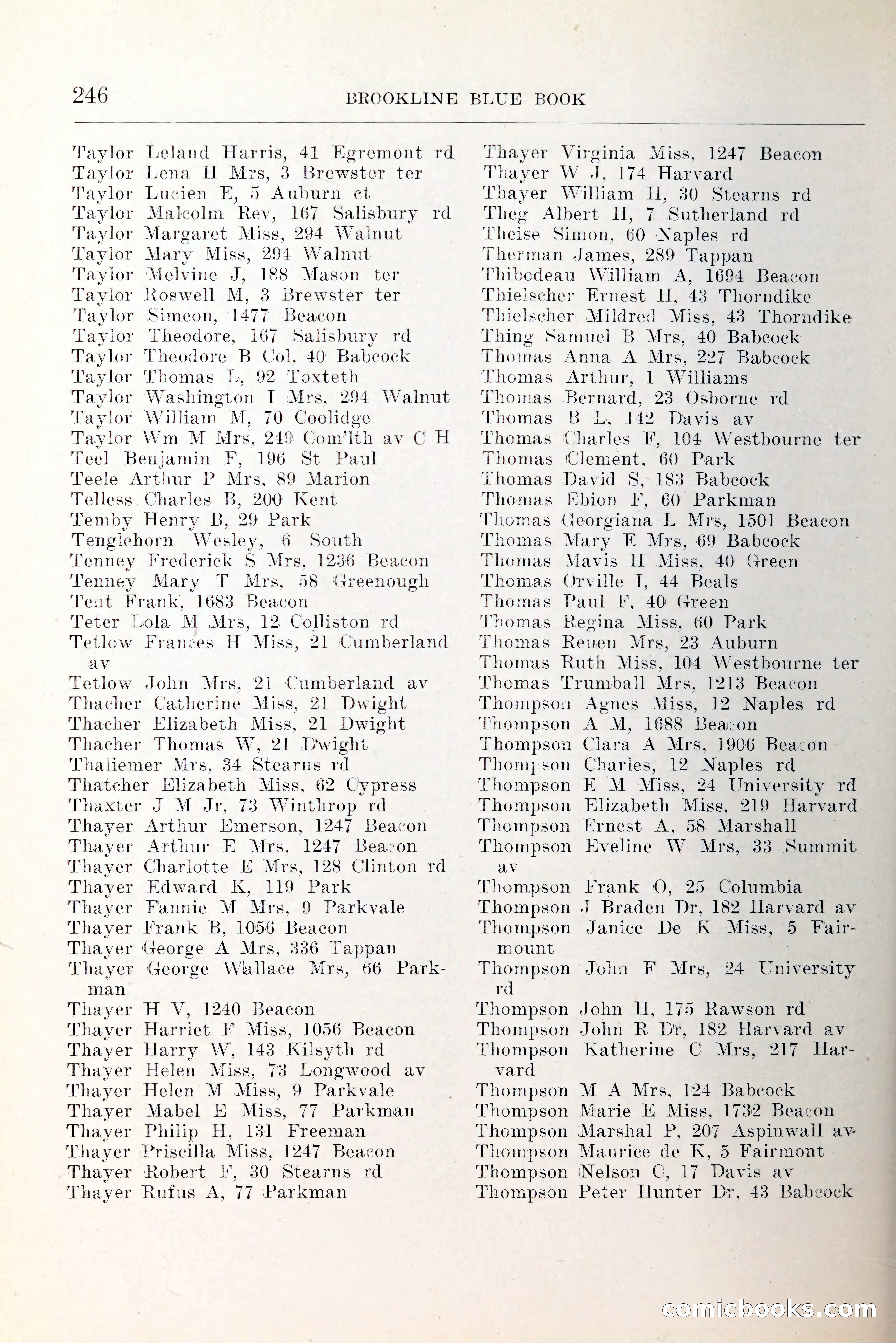 Blue Book of Brookline and Longwood — page 293 of 349