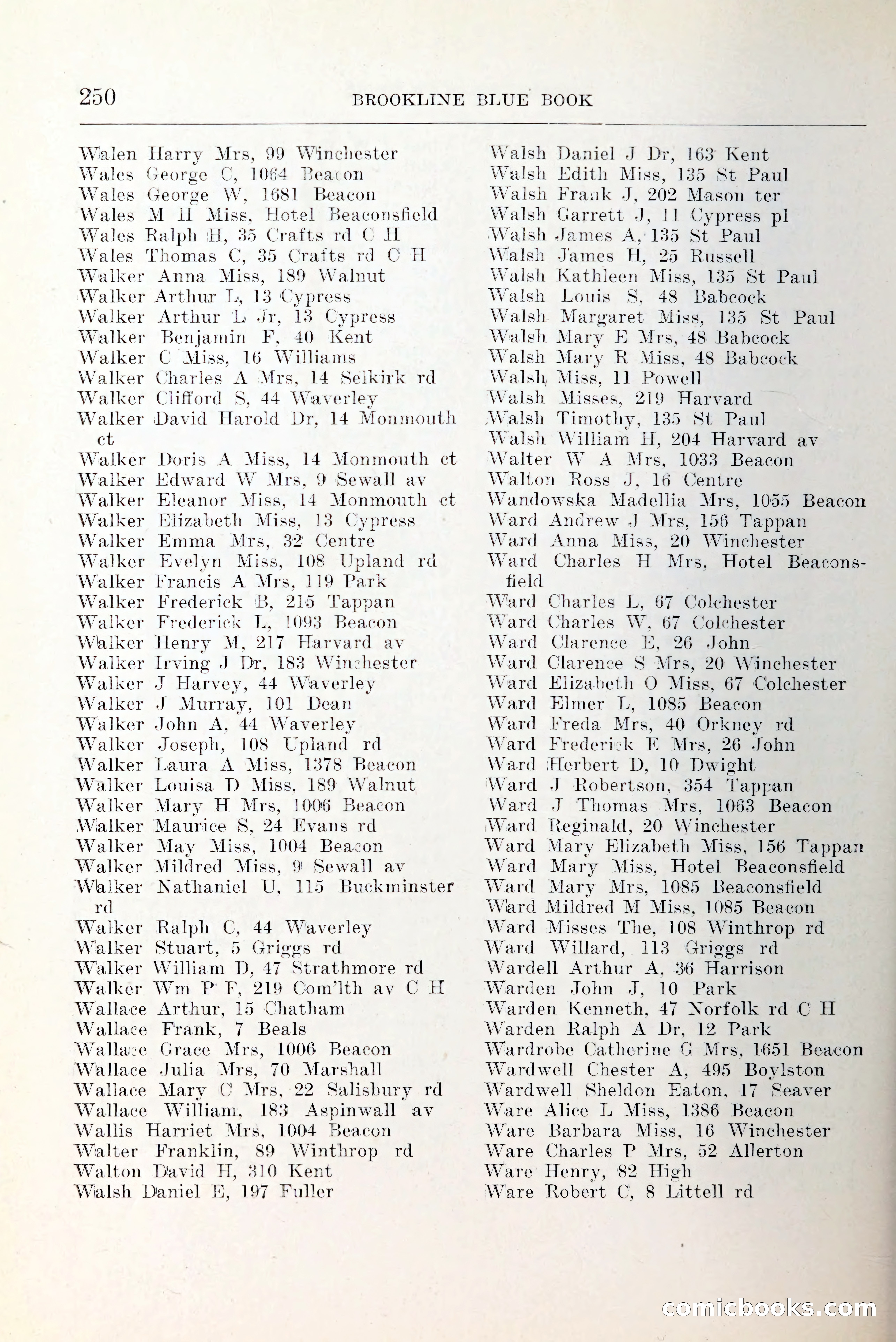 Blue Book of Brookline and Longwood — page 297 of 349