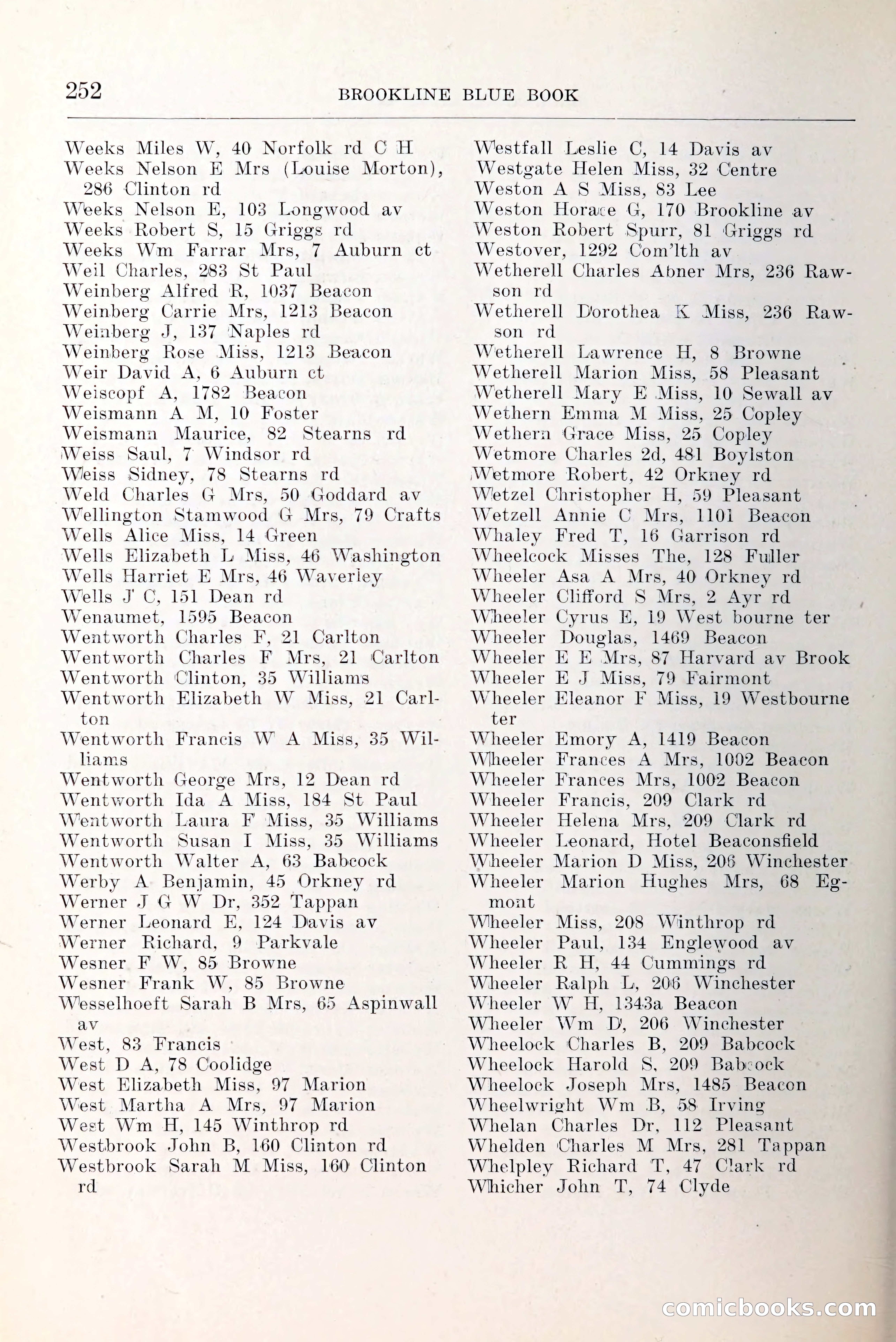 Blue Book of Brookline and Longwood — page 299 of 349
