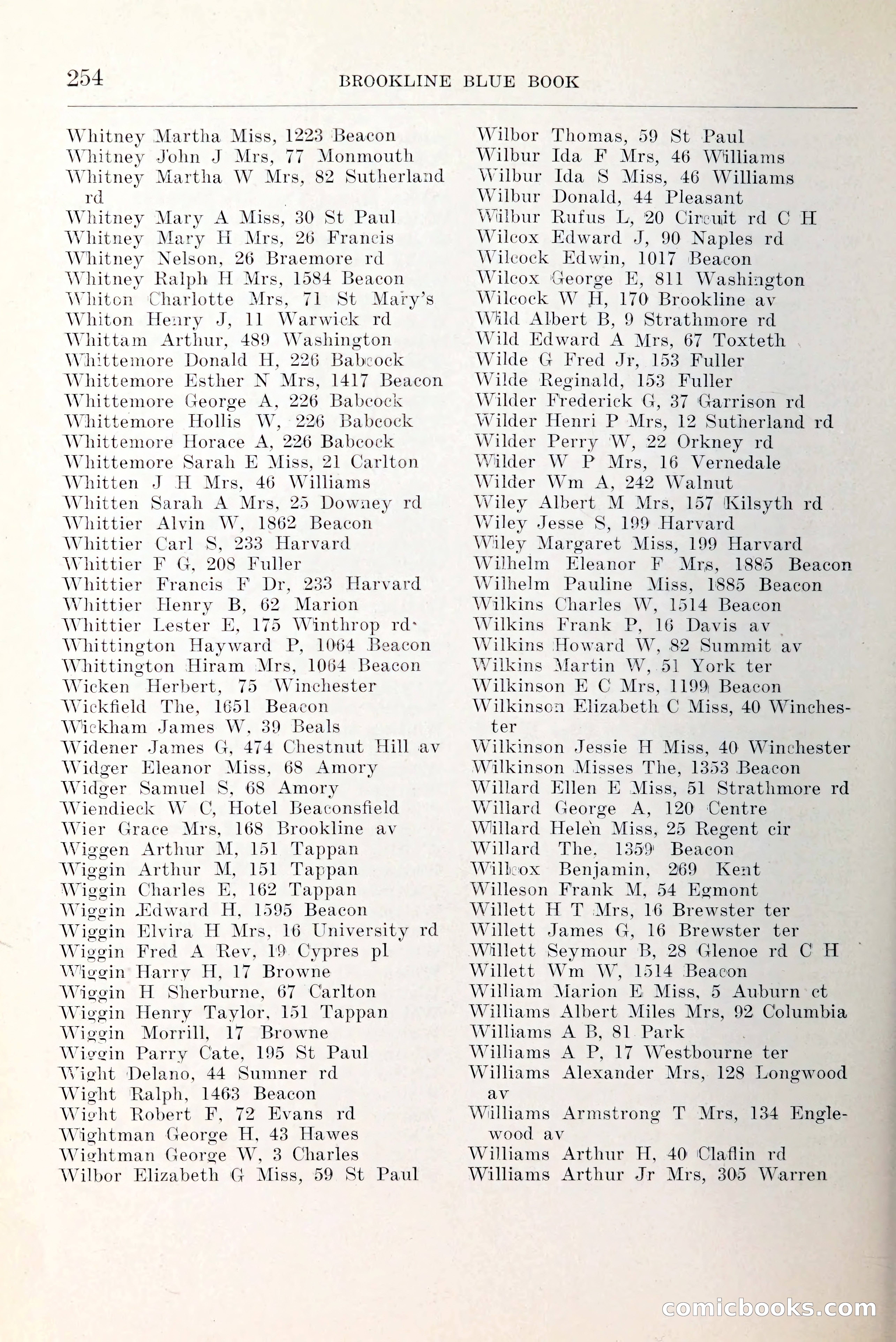 Blue Book of Brookline and Longwood — page 301 of 349