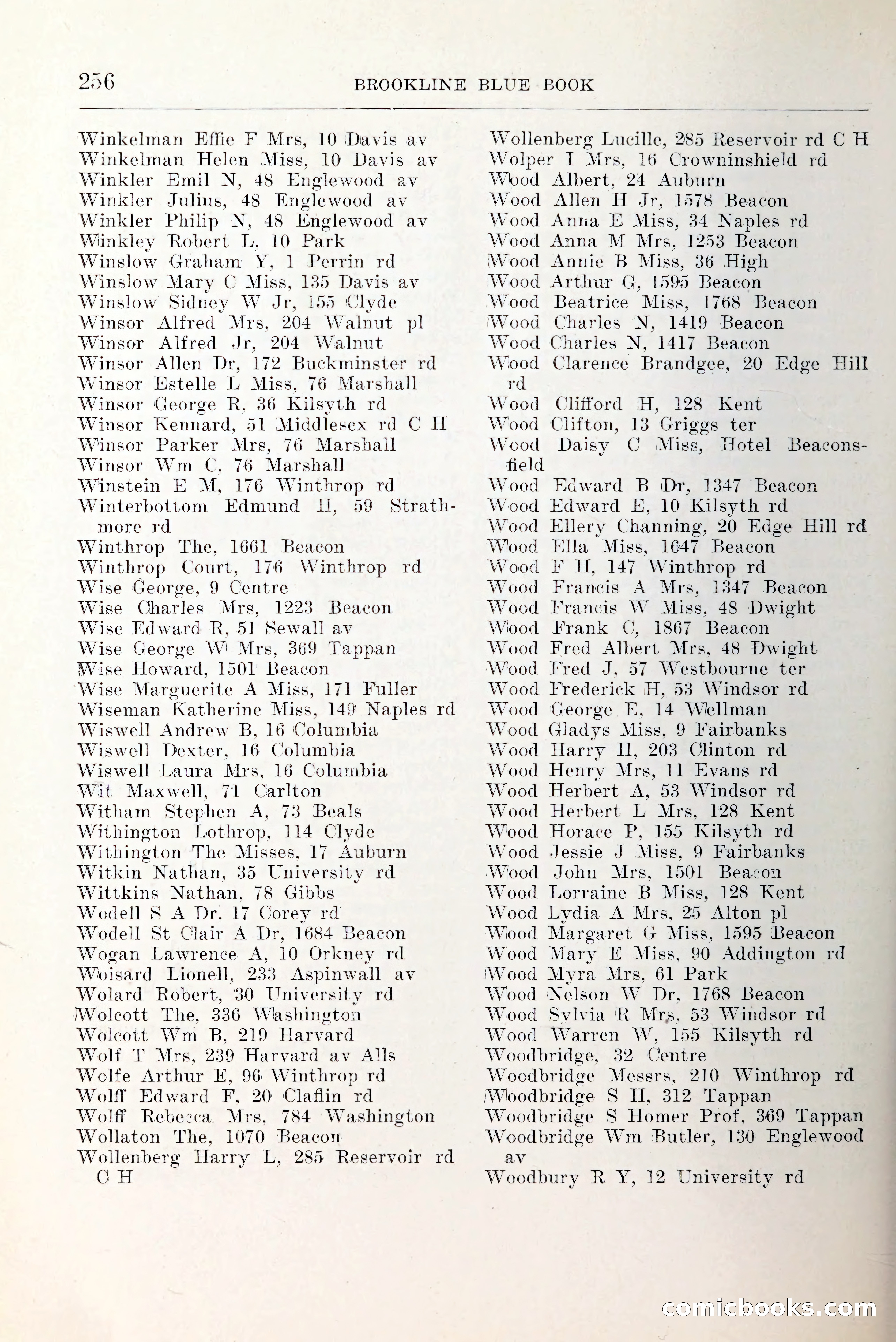 Blue Book of Brookline and Longwood — page 303 of 349