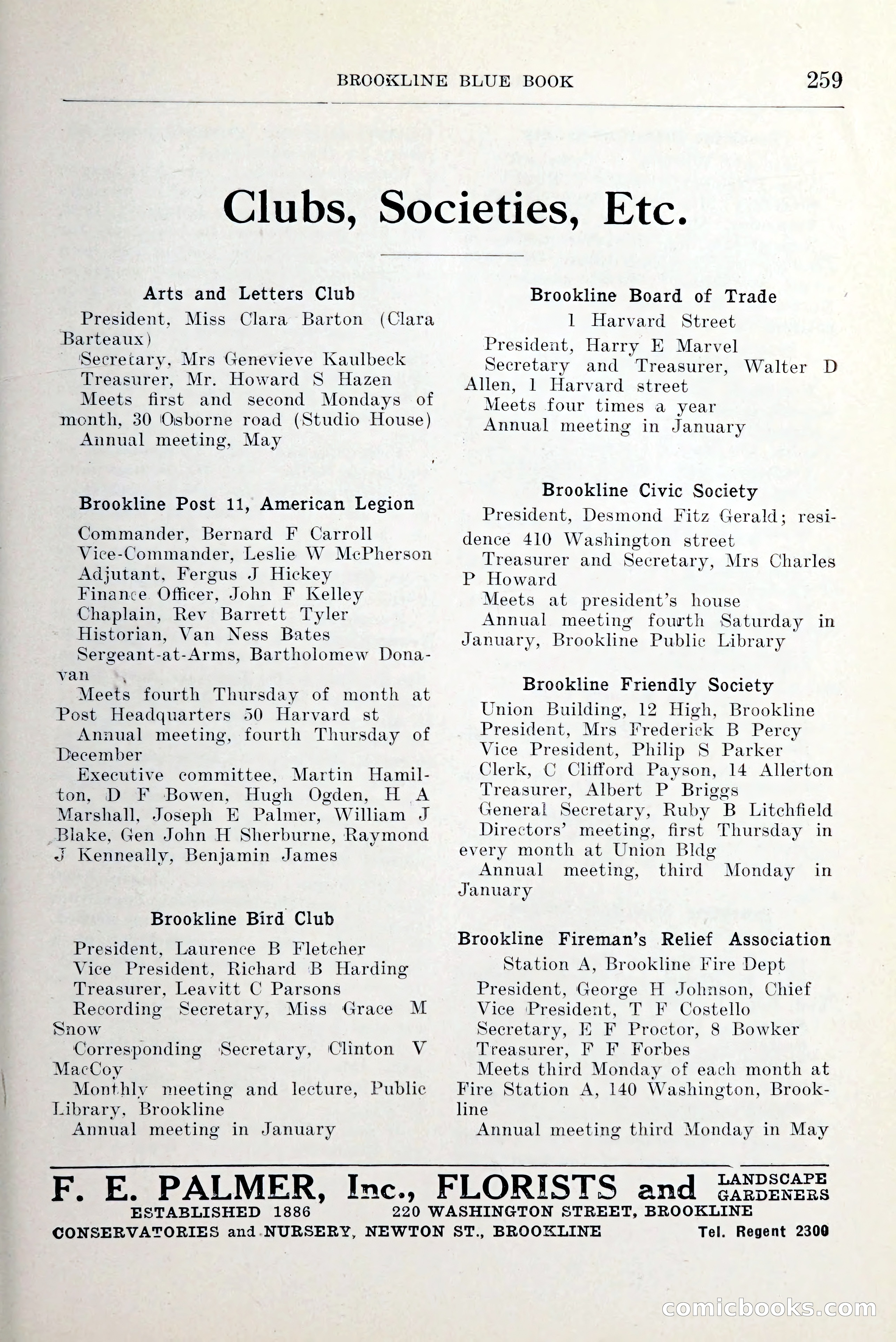 Blue Book of Brookline and Longwood — page 306 of 349