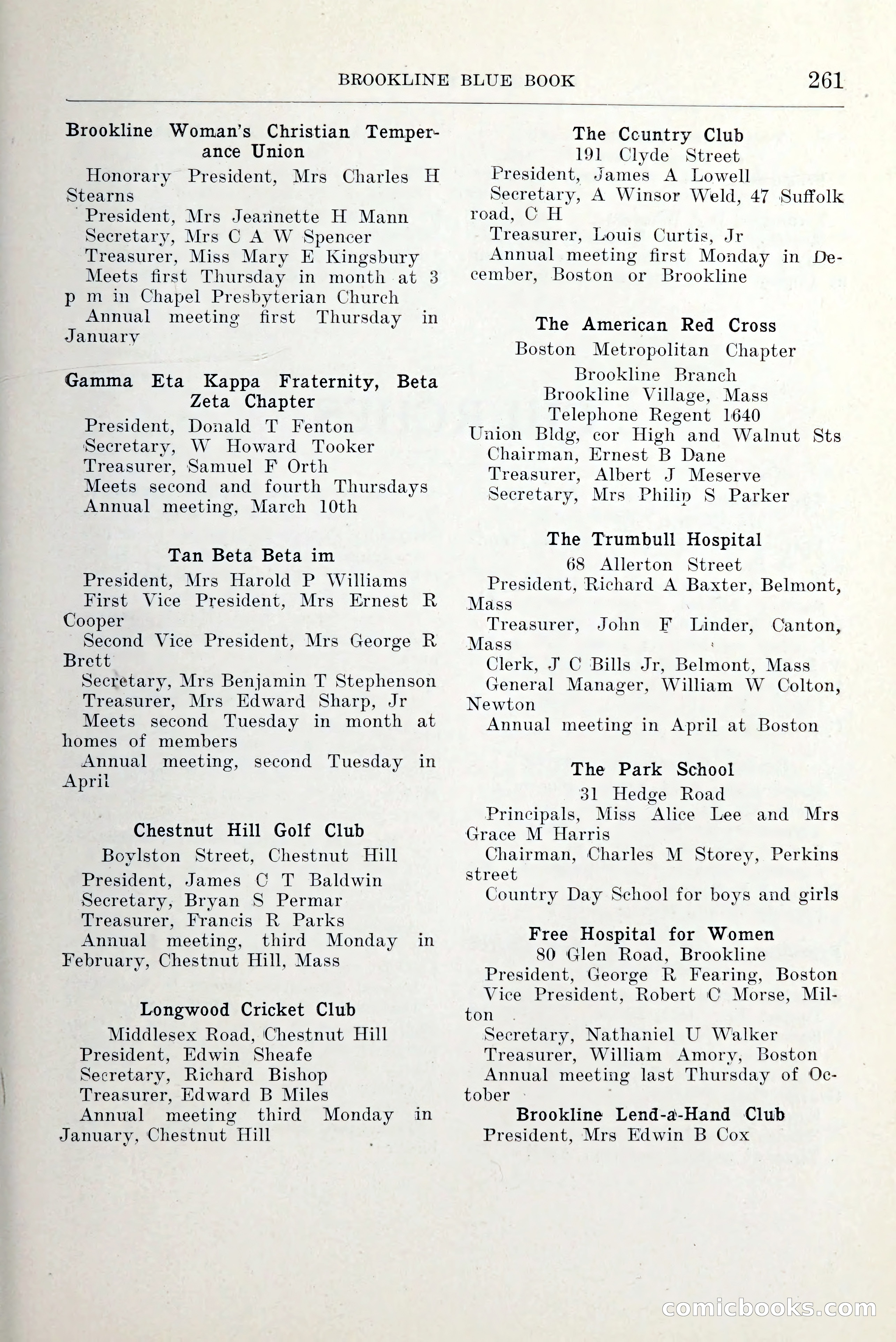 Blue Book of Brookline and Longwood — page 308 of 349