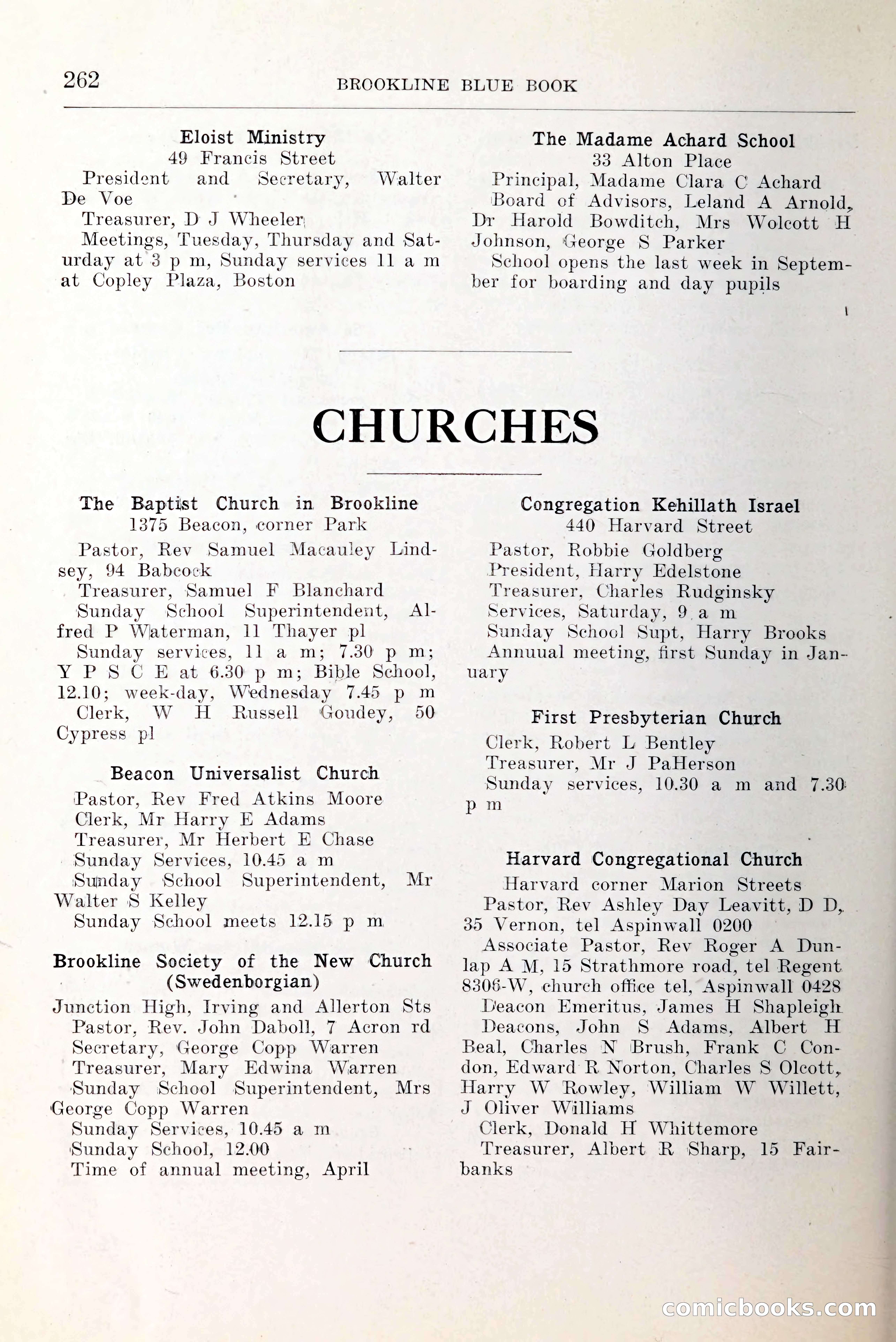 Blue Book of Brookline and Longwood — page 309 of 349