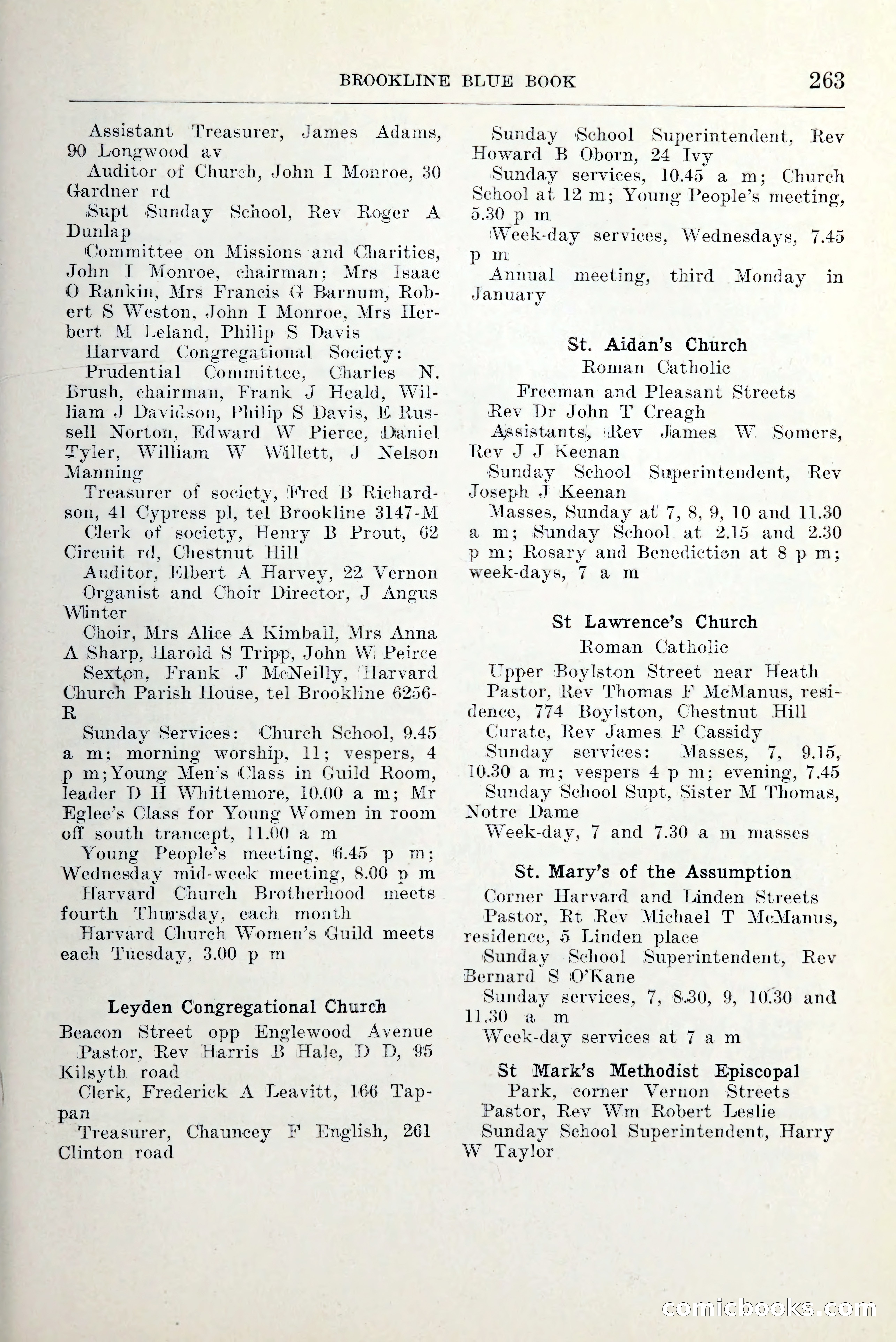 Blue Book of Brookline and Longwood — page 310 of 349
