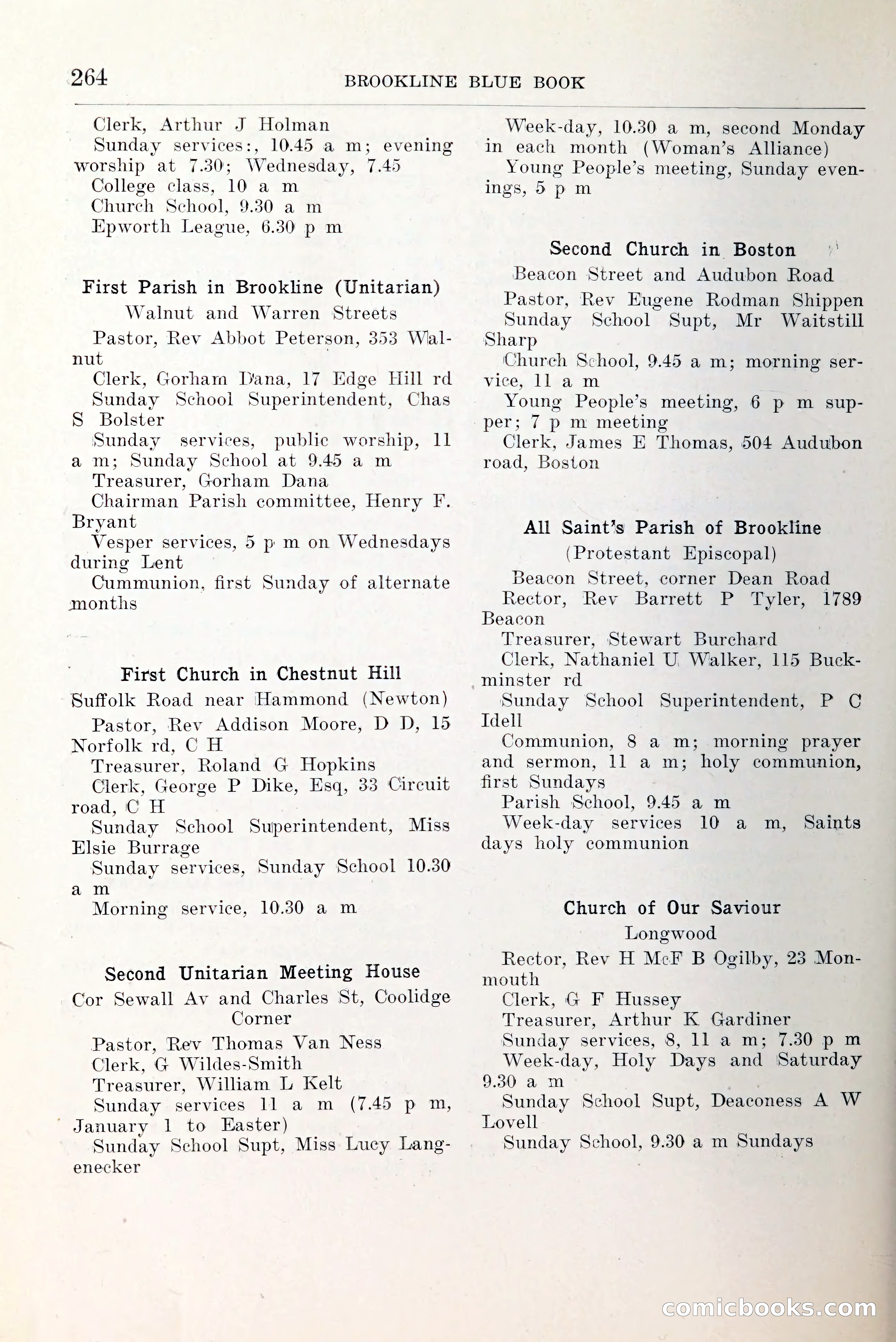 Blue Book of Brookline and Longwood — page 311 of 349