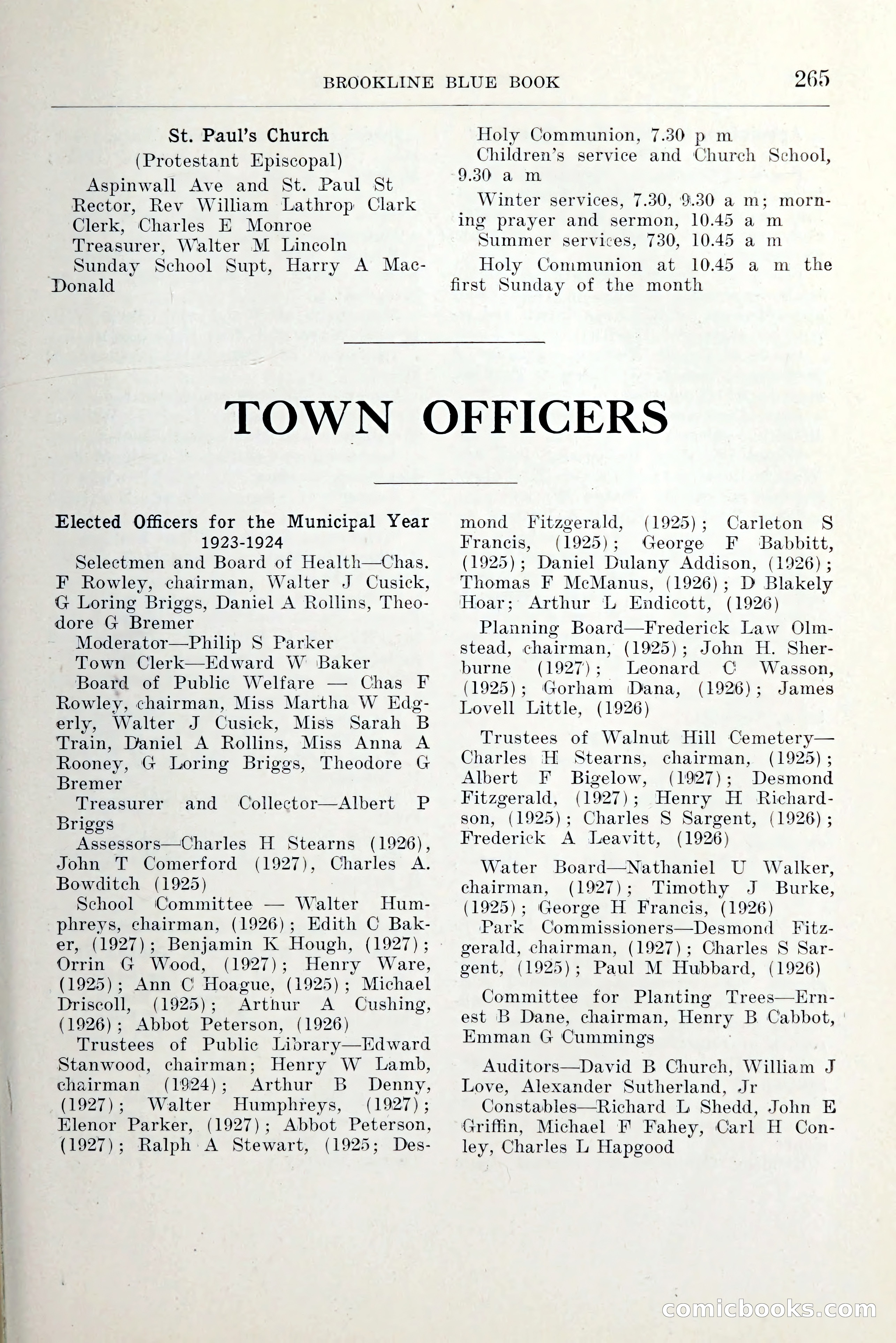 Blue Book of Brookline and Longwood — page 312 of 349