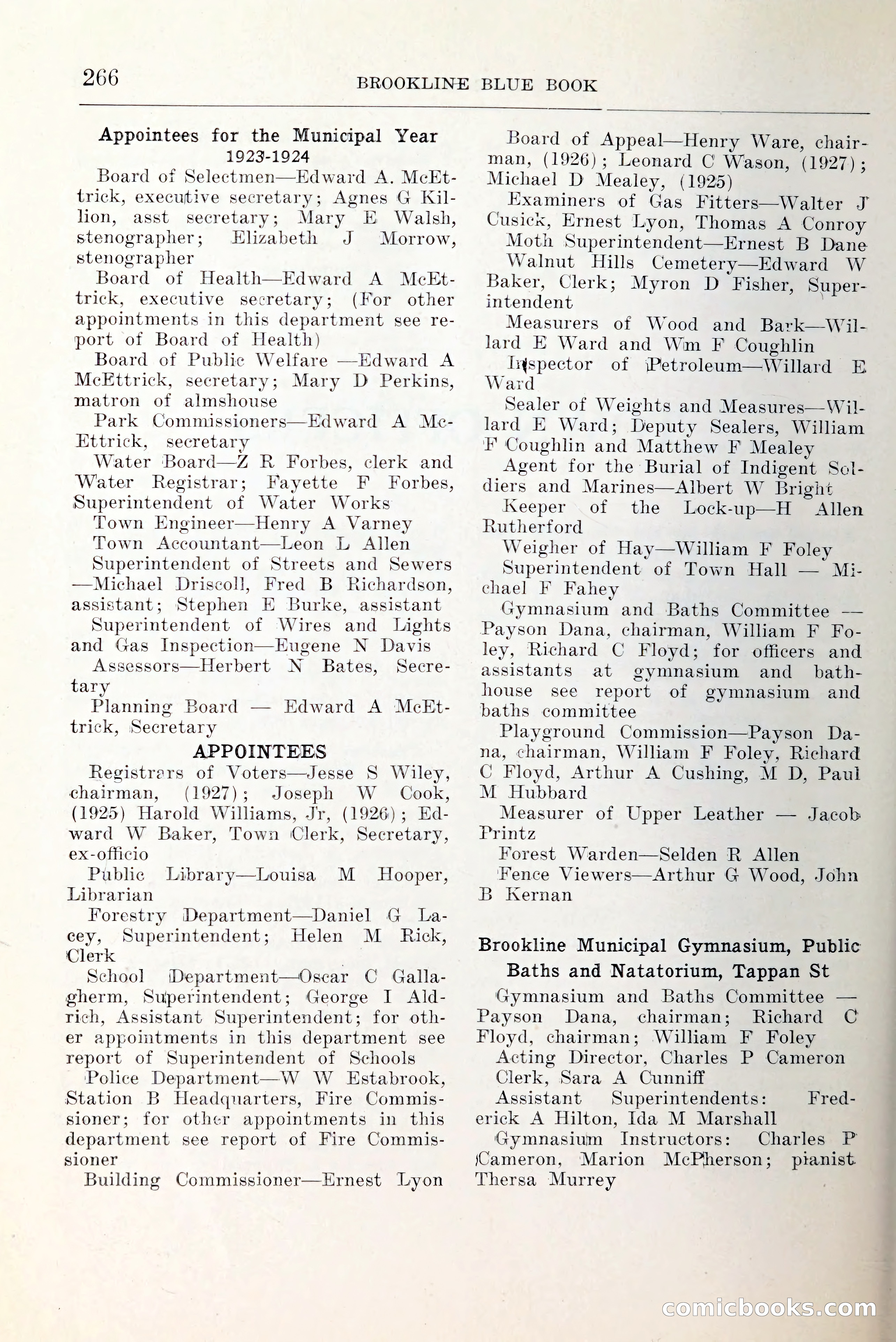 Blue Book of Brookline and Longwood — page 313 of 349