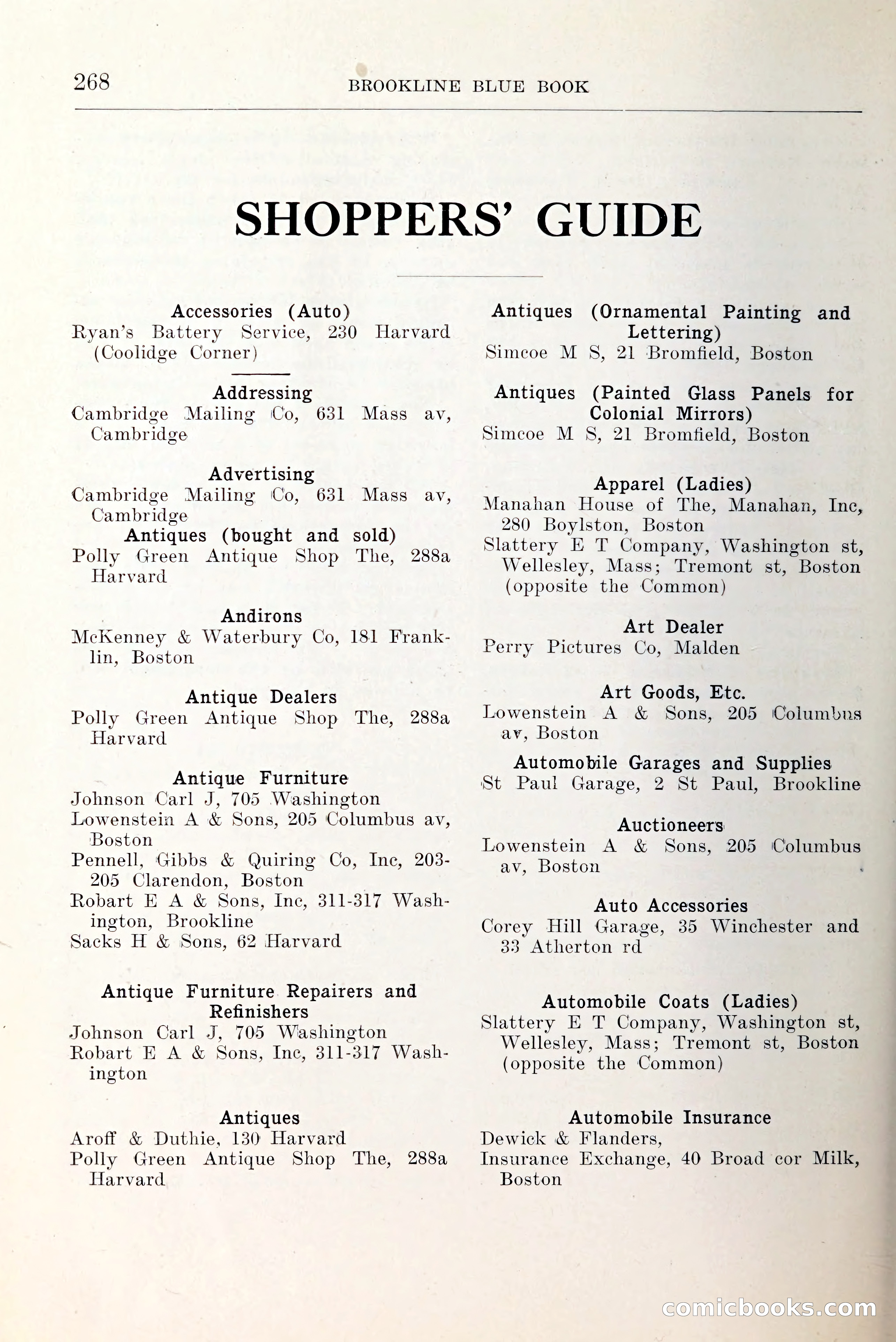 Blue Book of Brookline and Longwood — page 315 of 349
