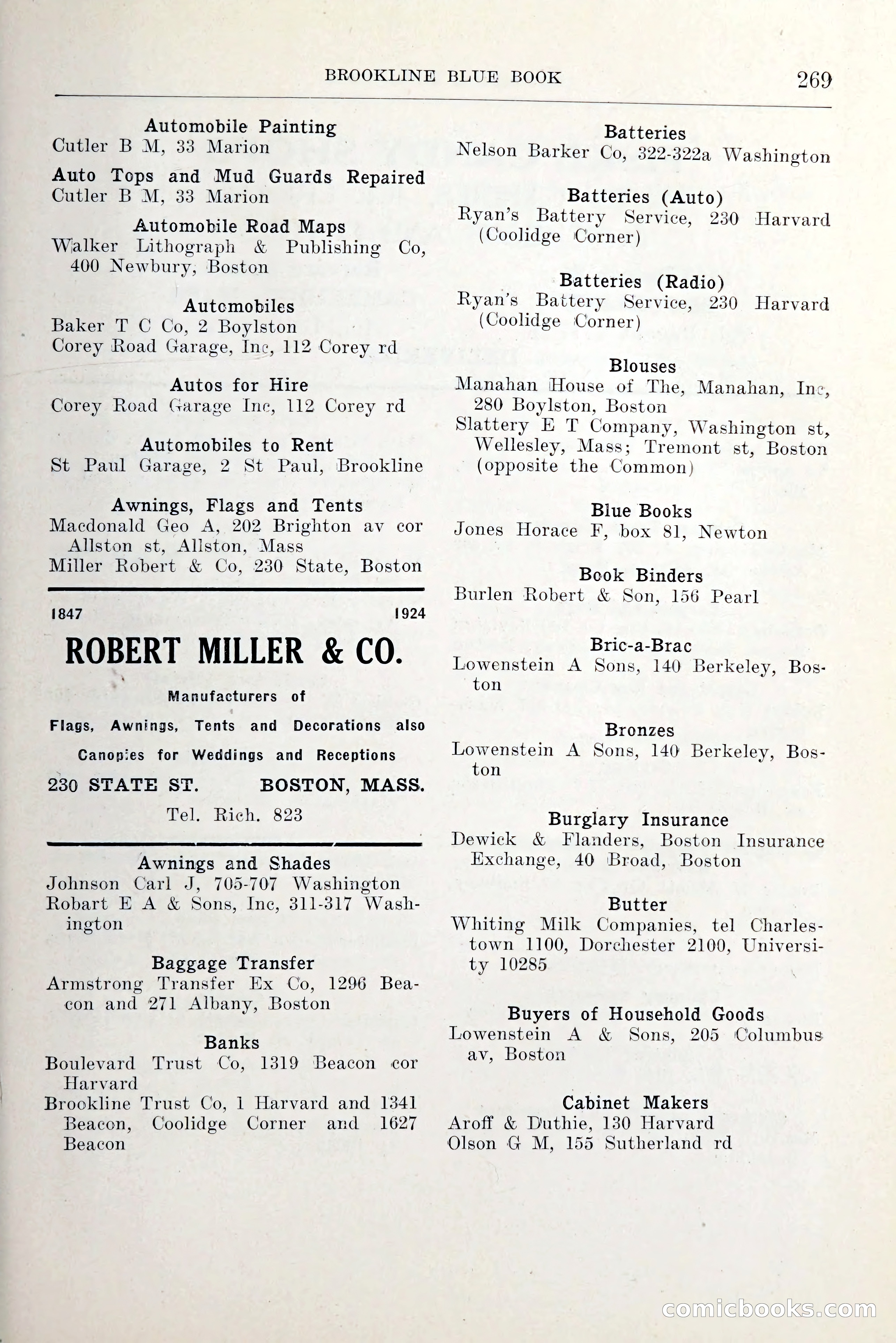 Blue Book of Brookline and Longwood — page 316 of 349