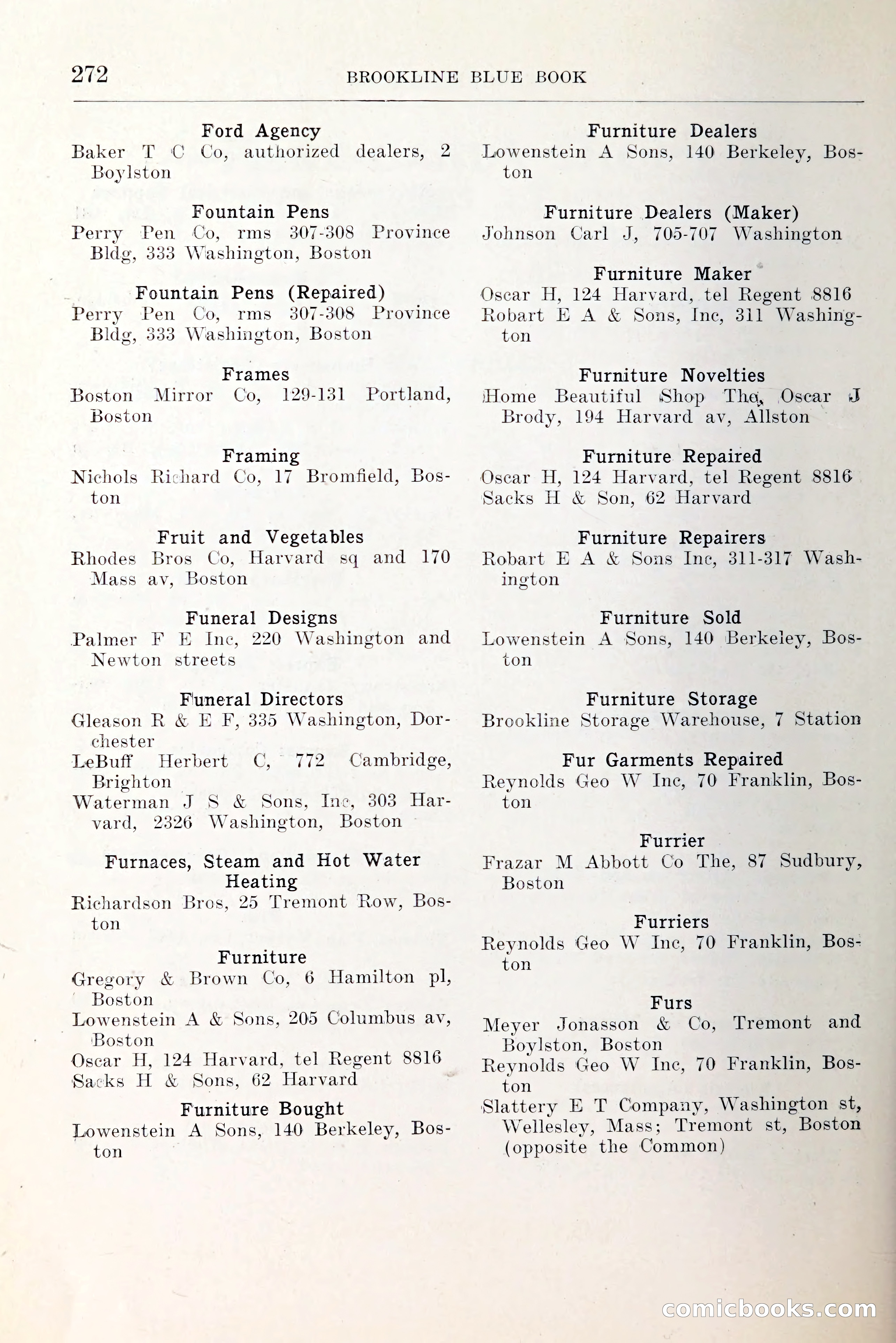 Blue Book of Brookline and Longwood — page 319 of 349