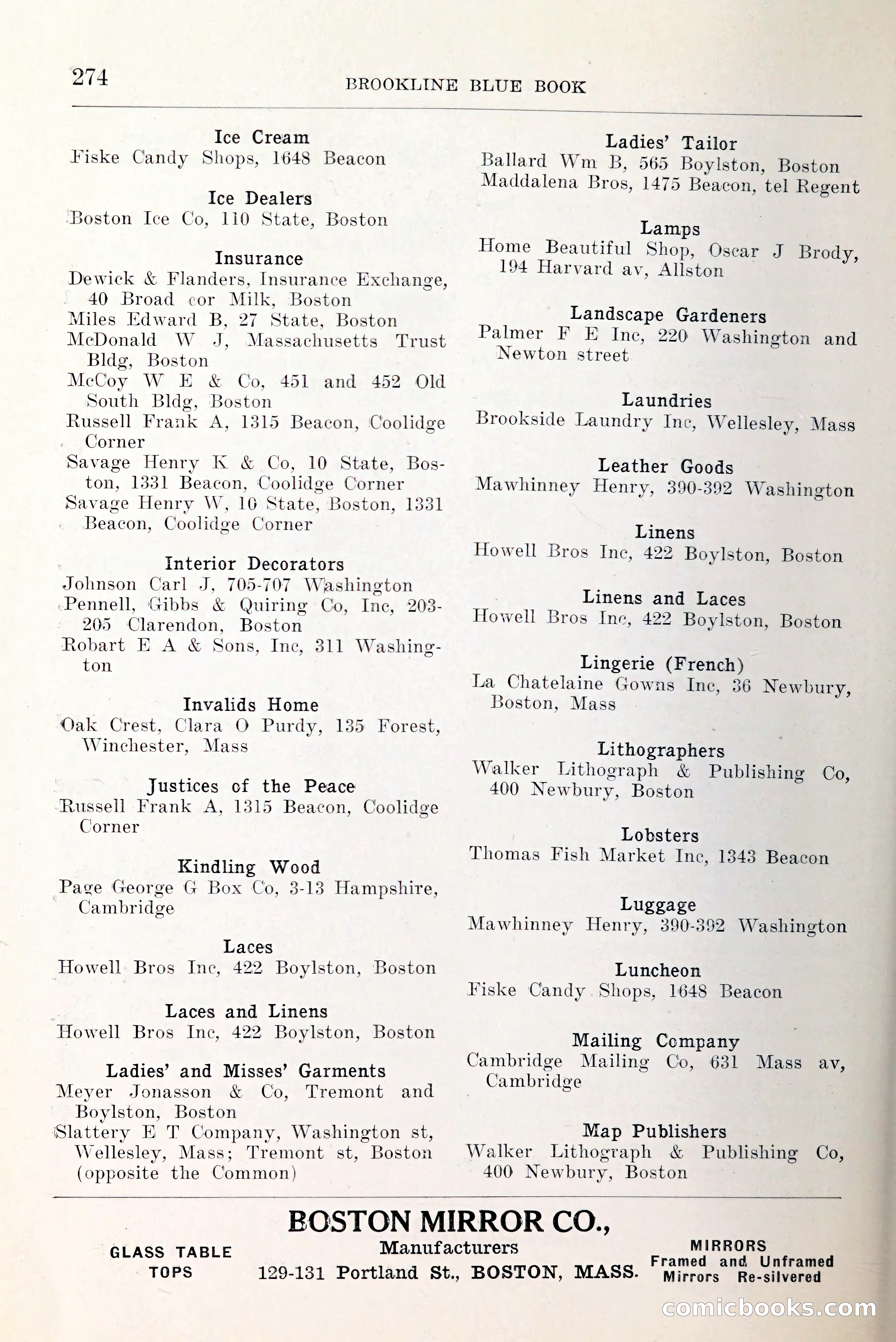 Blue Book of Brookline and Longwood — page 321 of 349