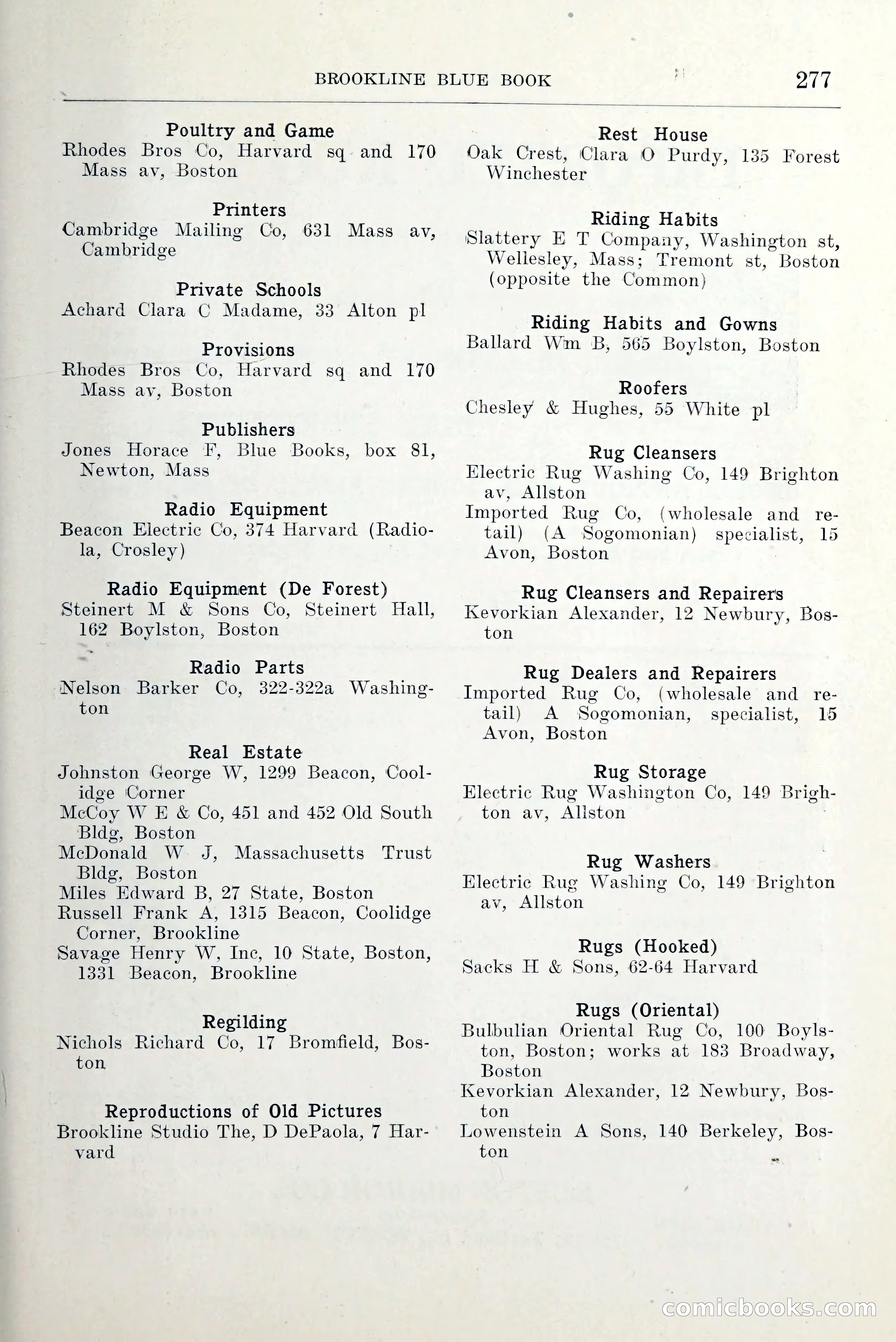 Blue Book of Brookline and Longwood — page 324 of 349