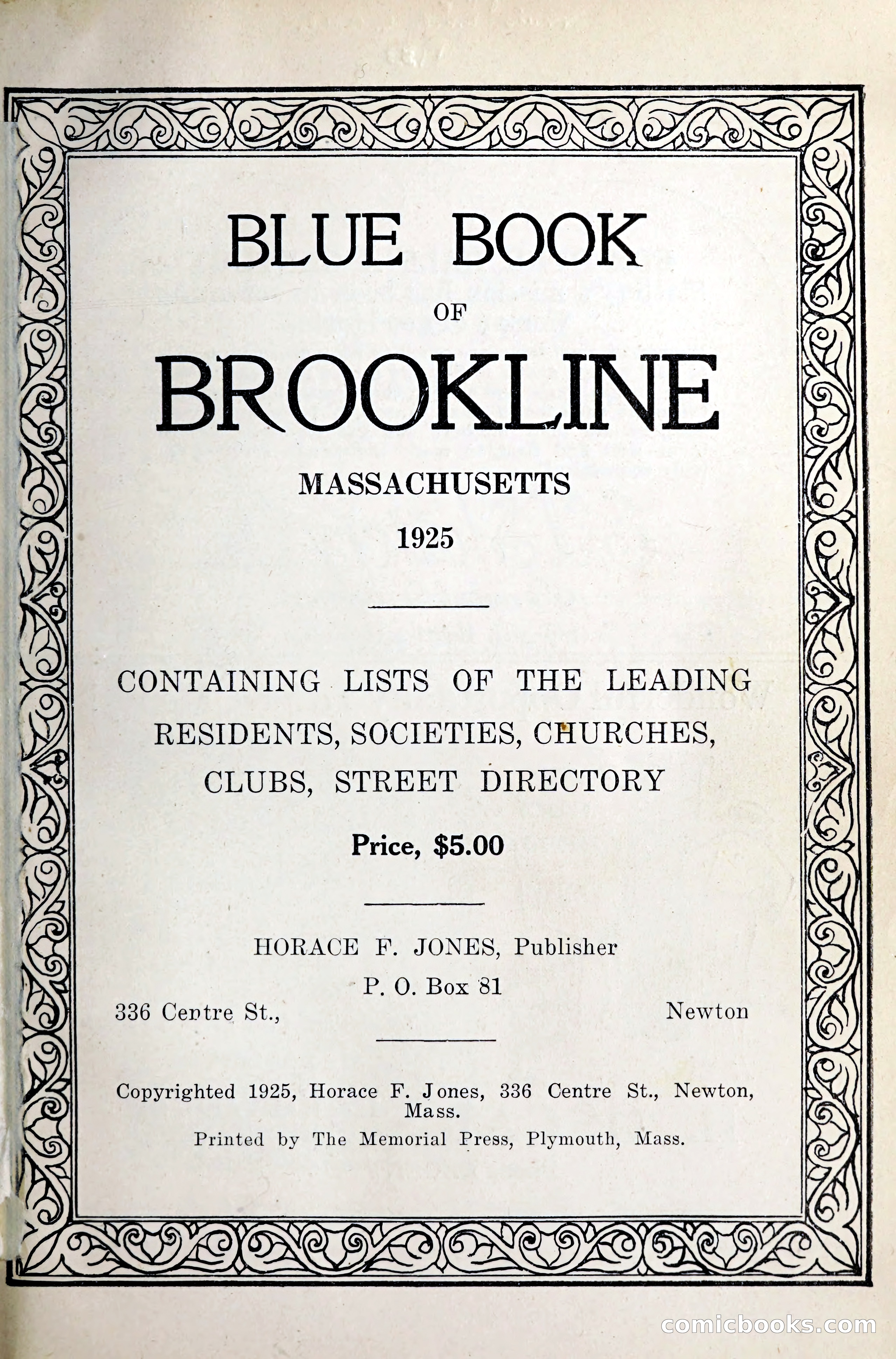 Blue Book of Brookline — page 22 of 341