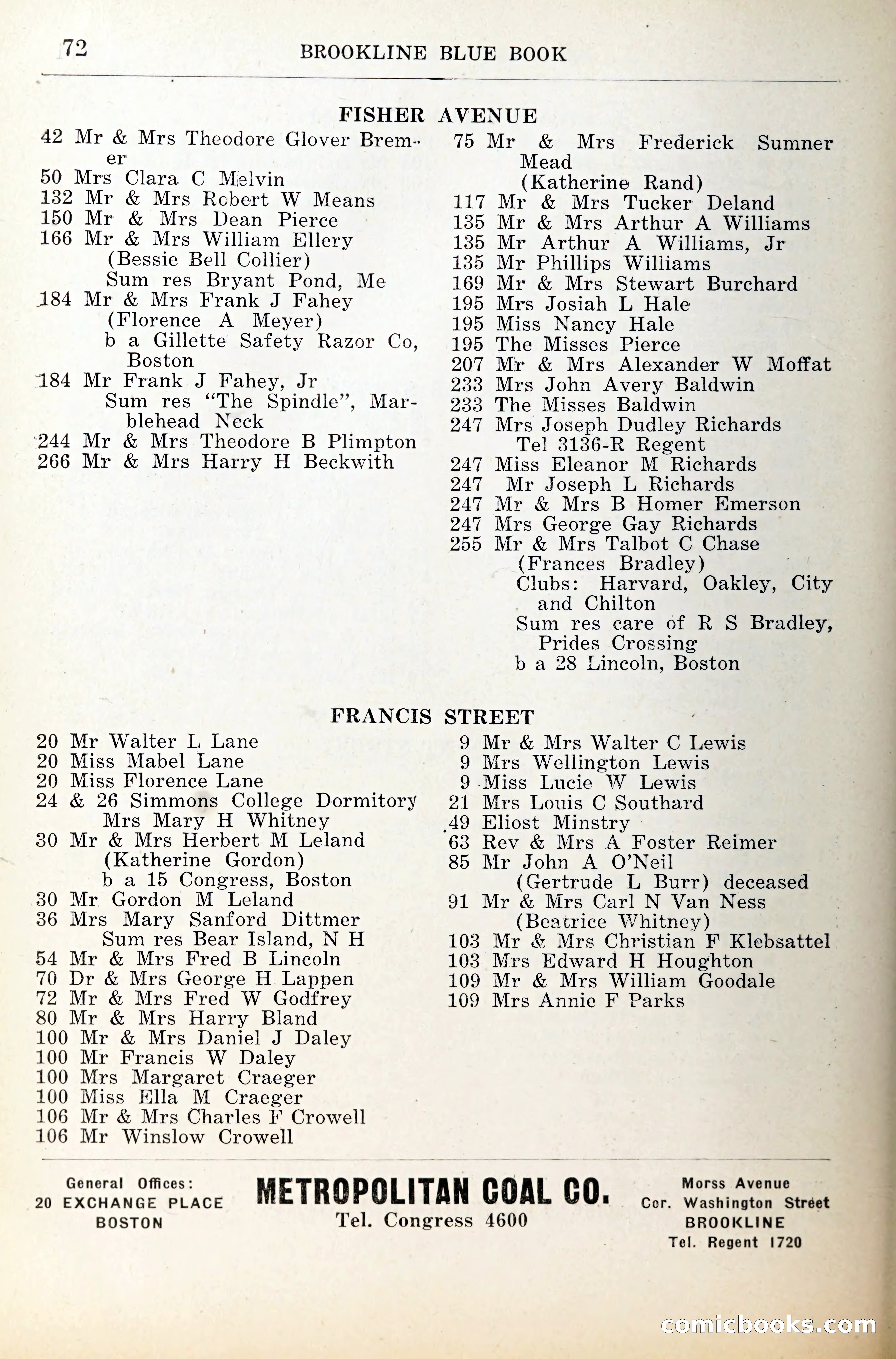 Blue Book of Brookline — page 109 of 341