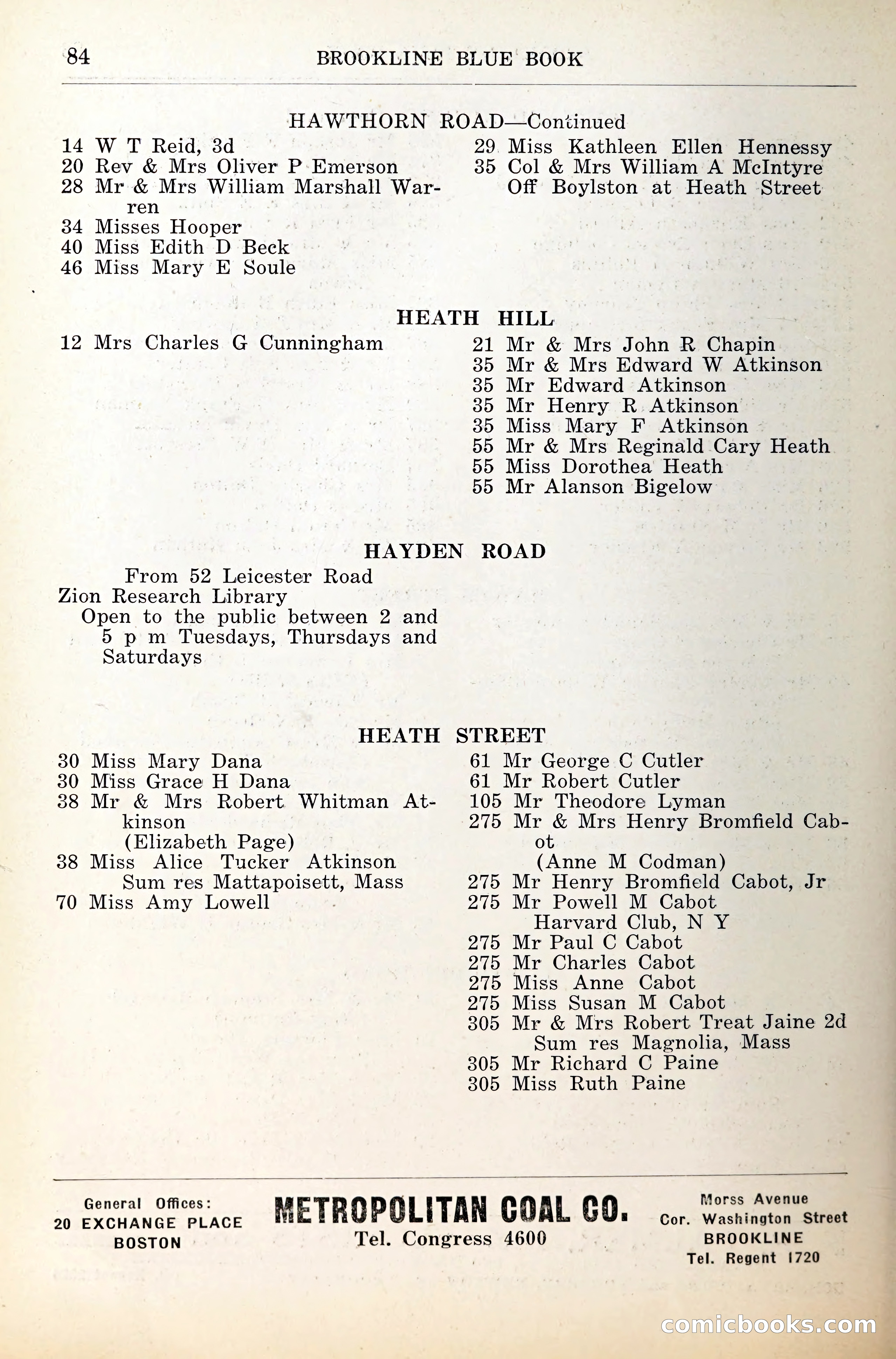 Blue Book of Brookline — page 121 of 341
