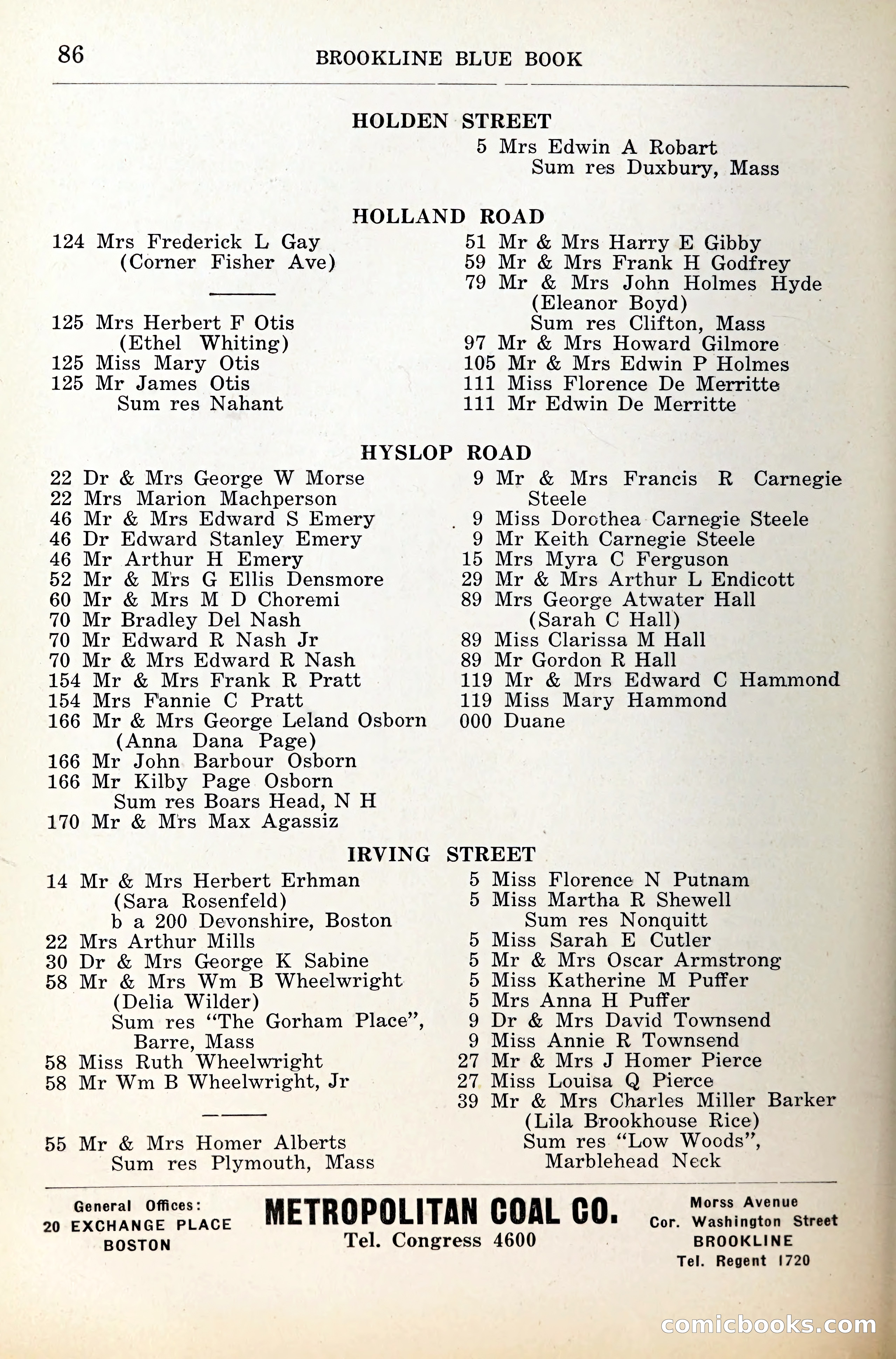 Blue Book of Brookline — page 125 of 341