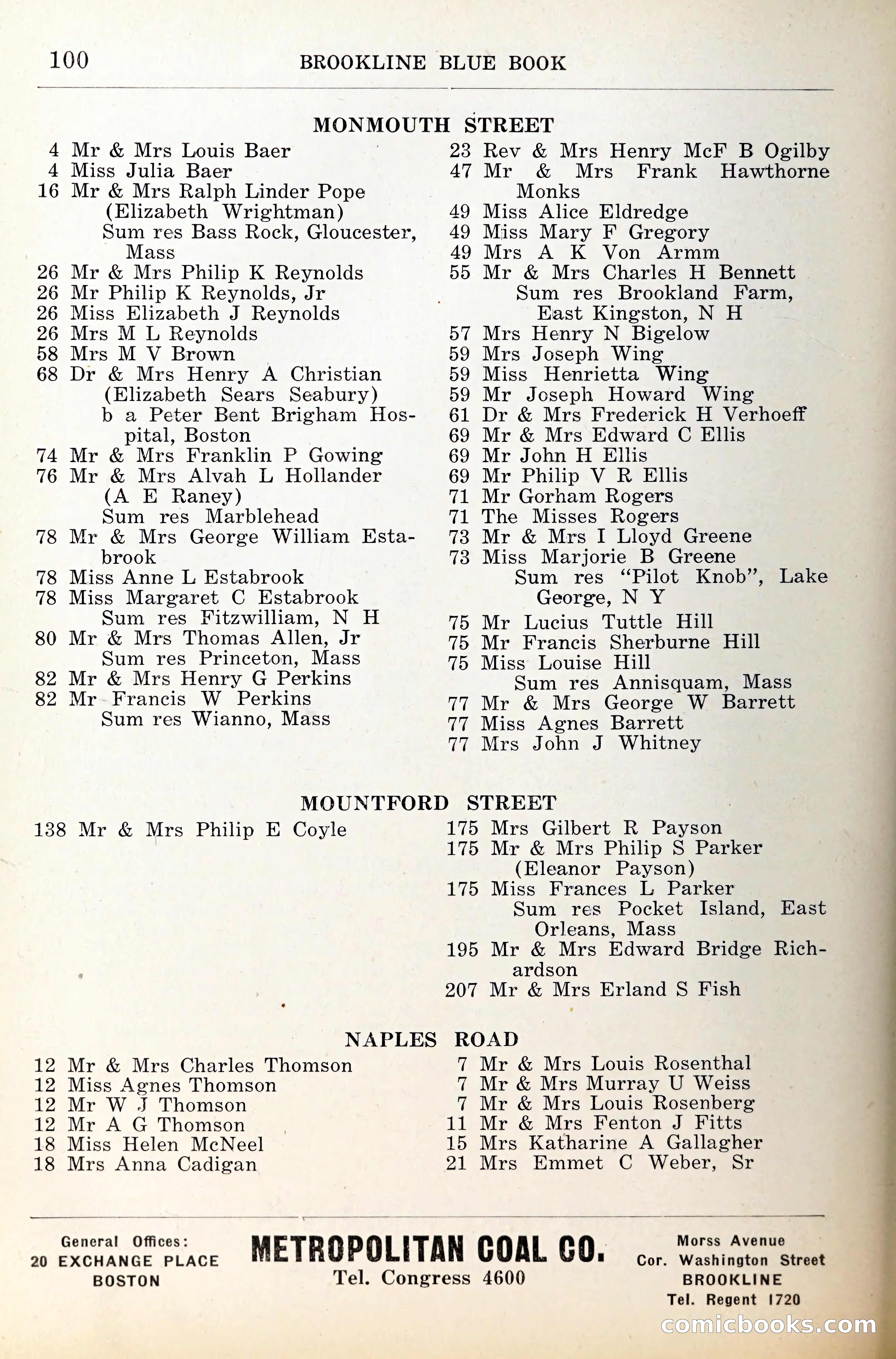 Blue Book of Brookline — page 139 of 341