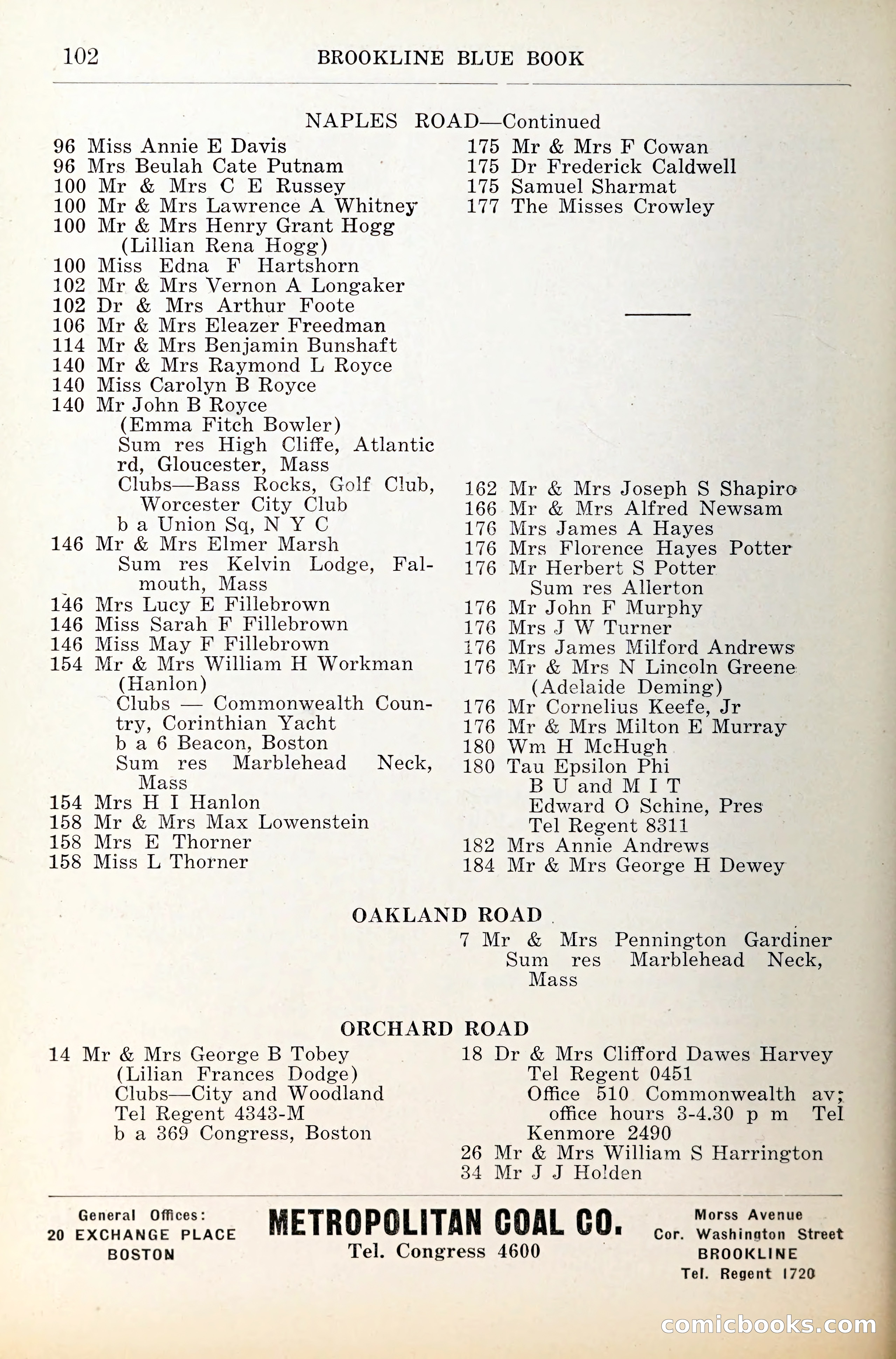 Blue Book of Brookline — page 141 of 341