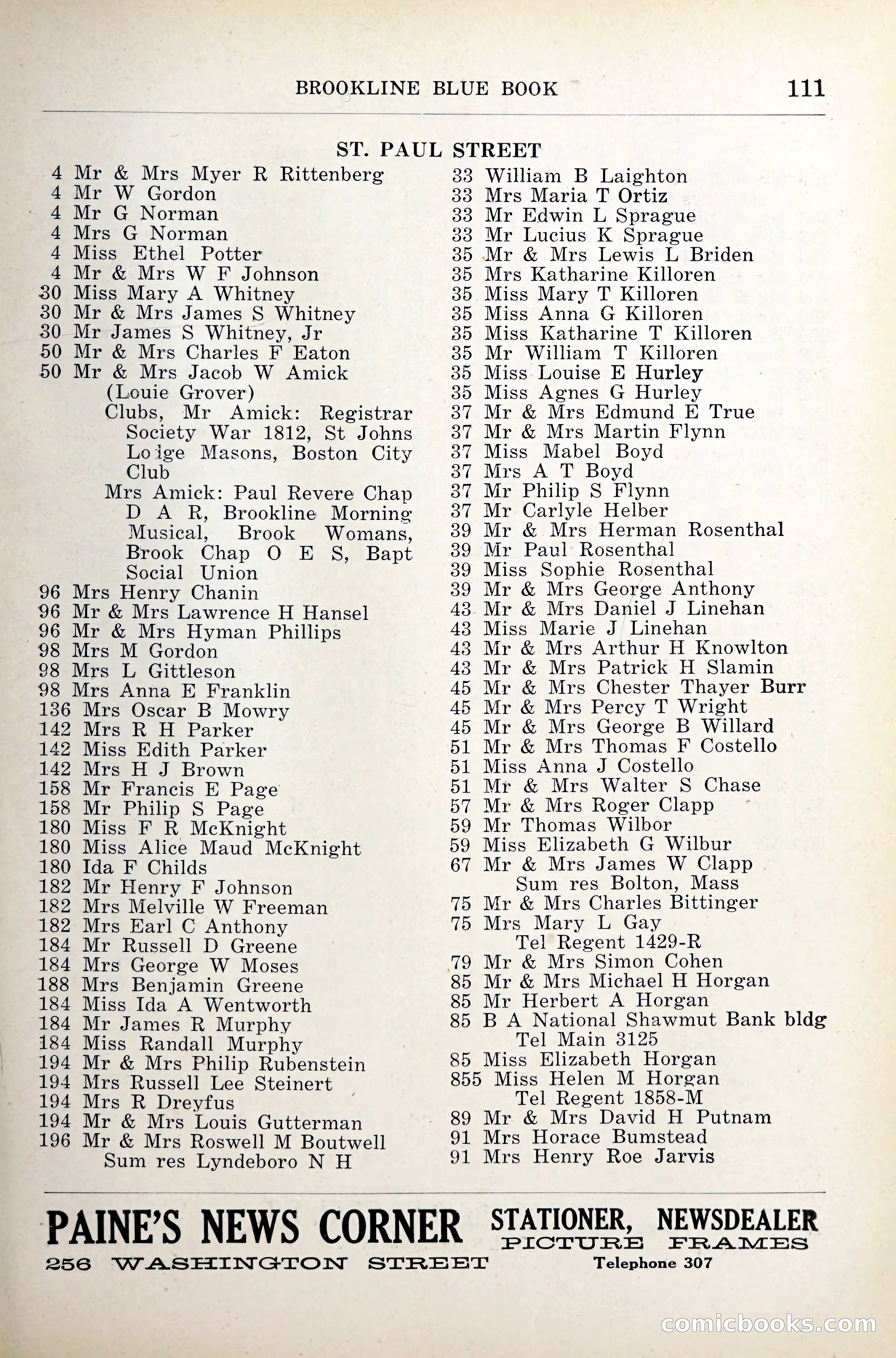 Blue Book of Brookline — page 150 of 341