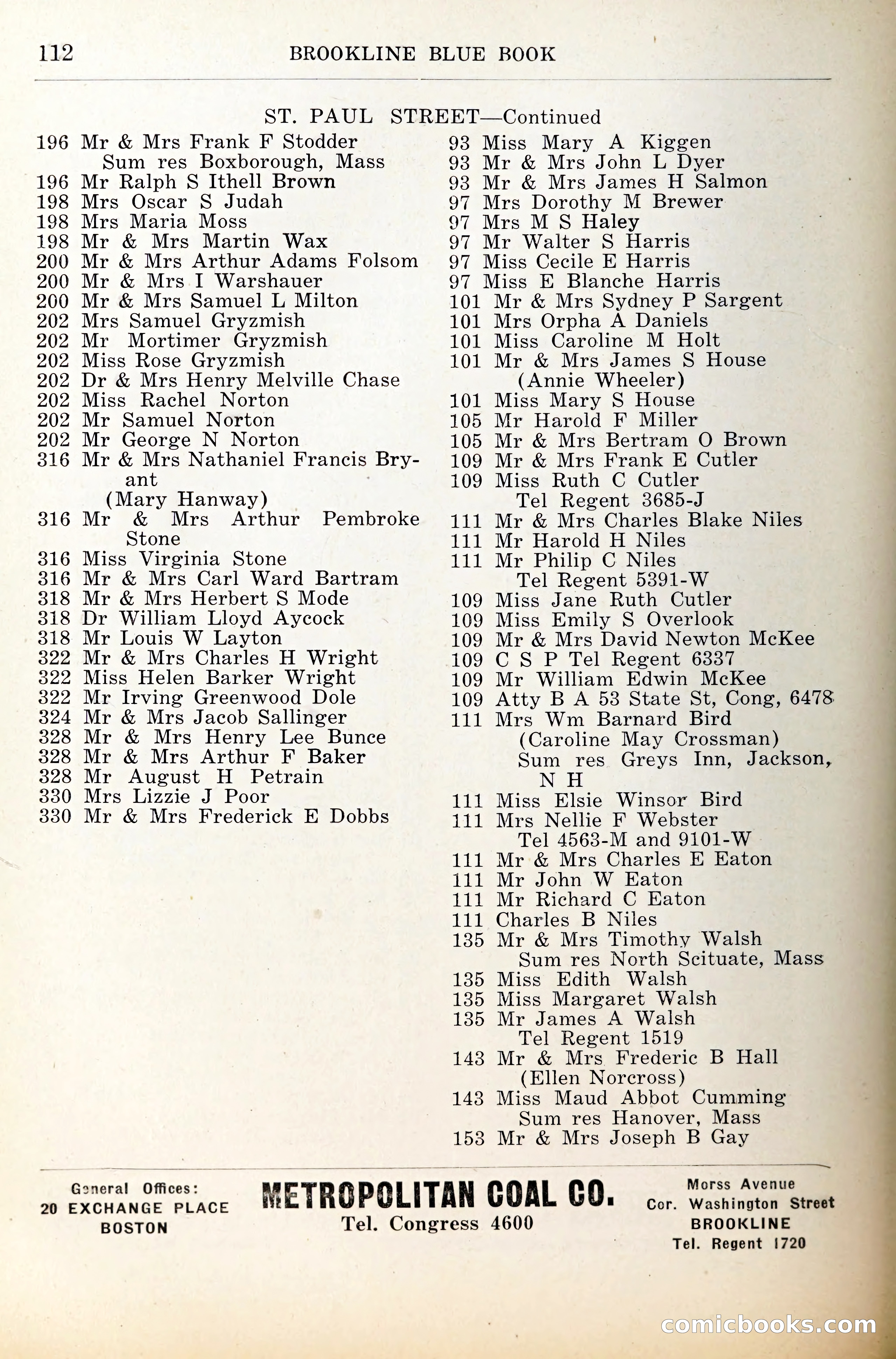 Blue Book of Brookline — page 151 of 341