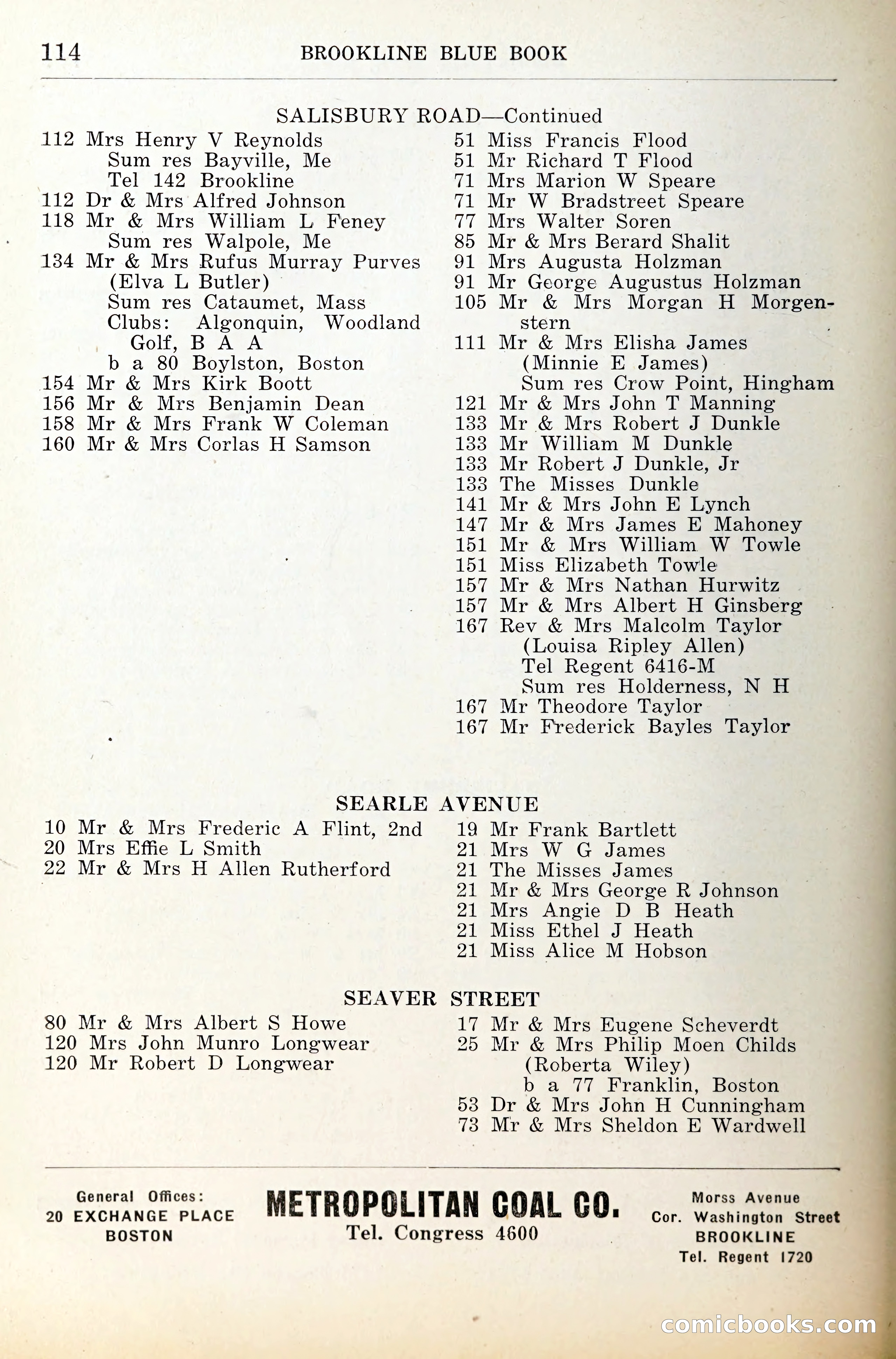 Blue Book of Brookline — page 153 of 341