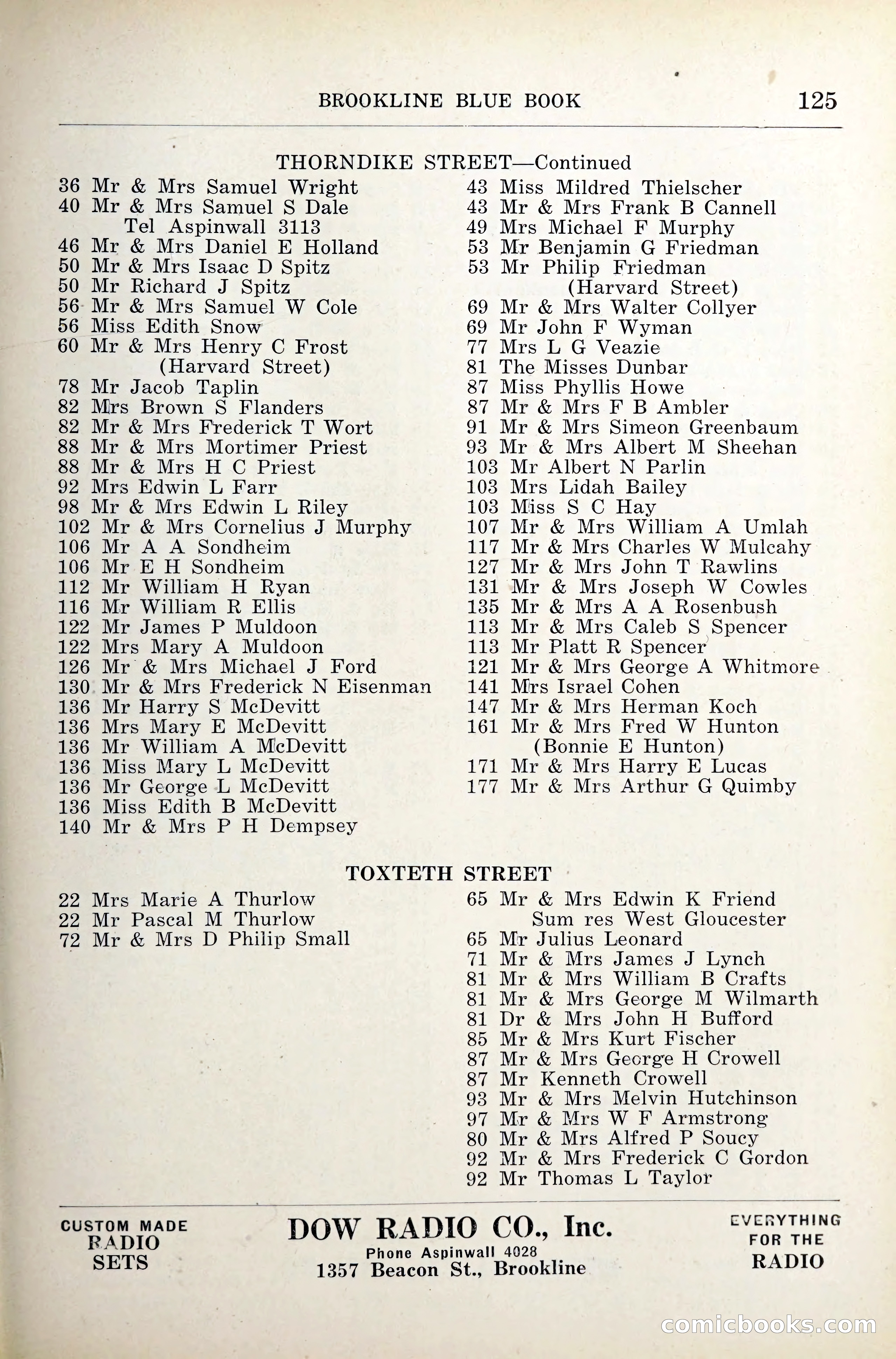 Blue Book of Brookline — page 166 of 341