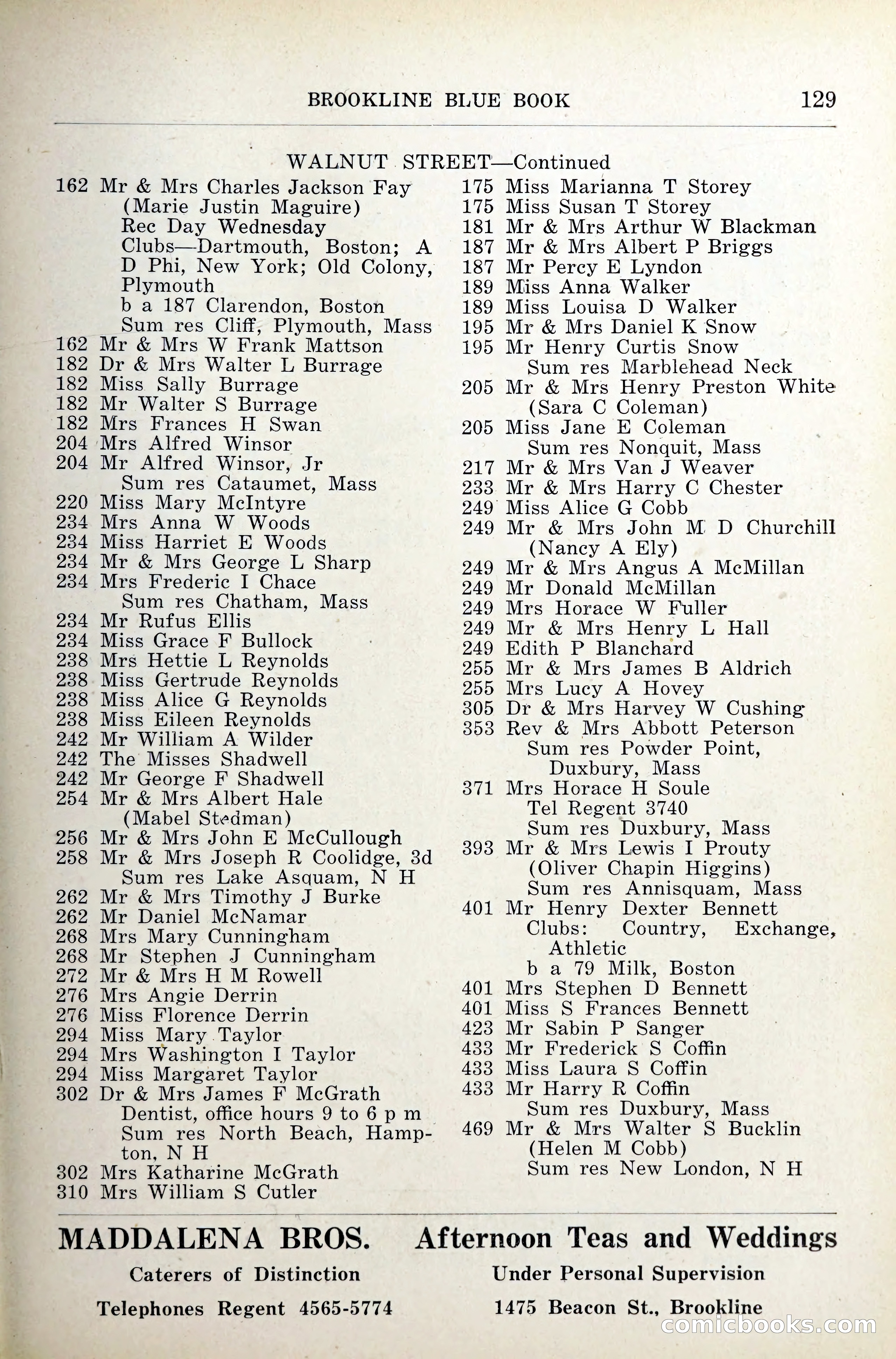 Blue Book of Brookline — page 170 of 341