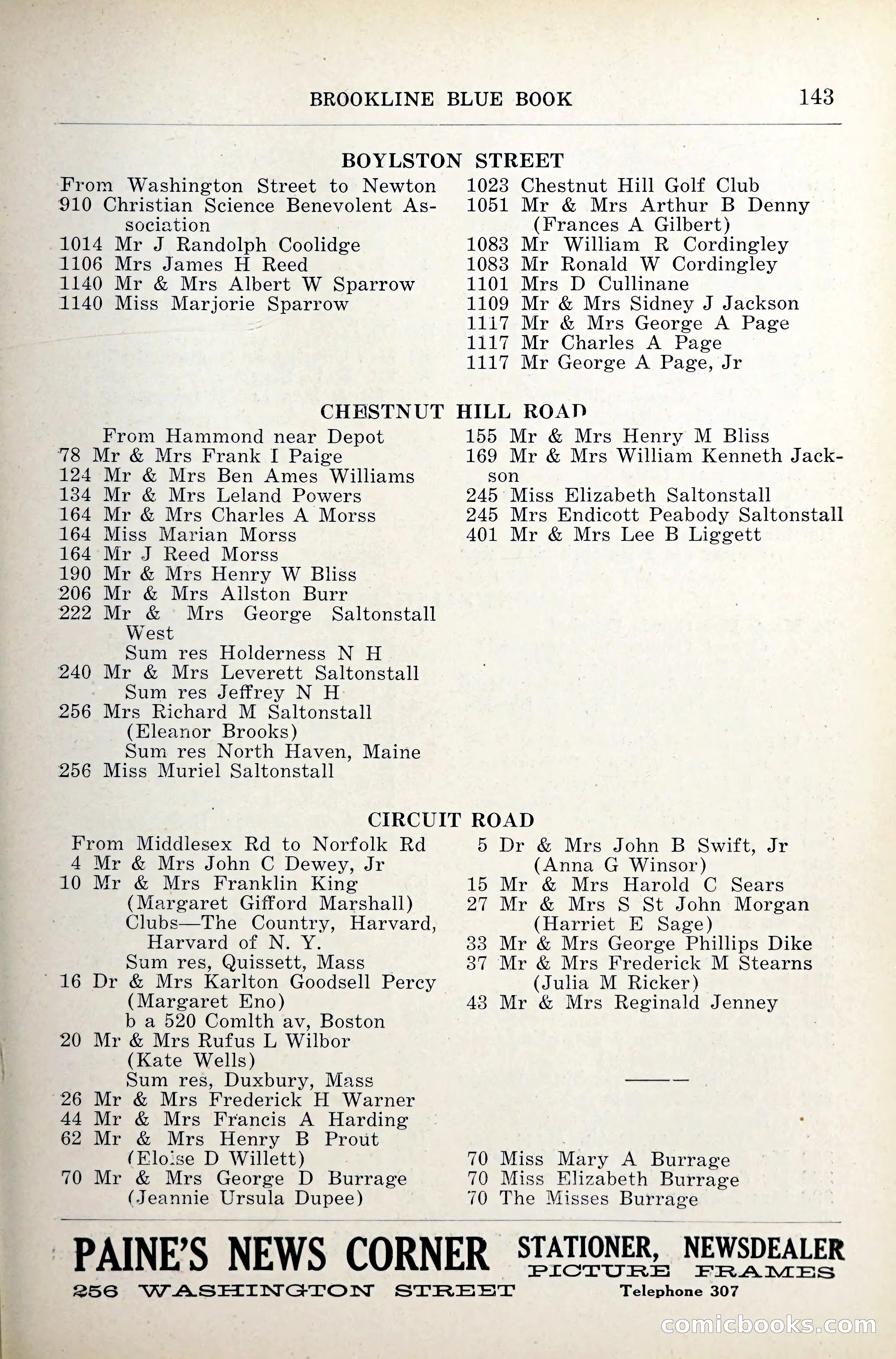 Blue Book of Brookline — page 184 of 341