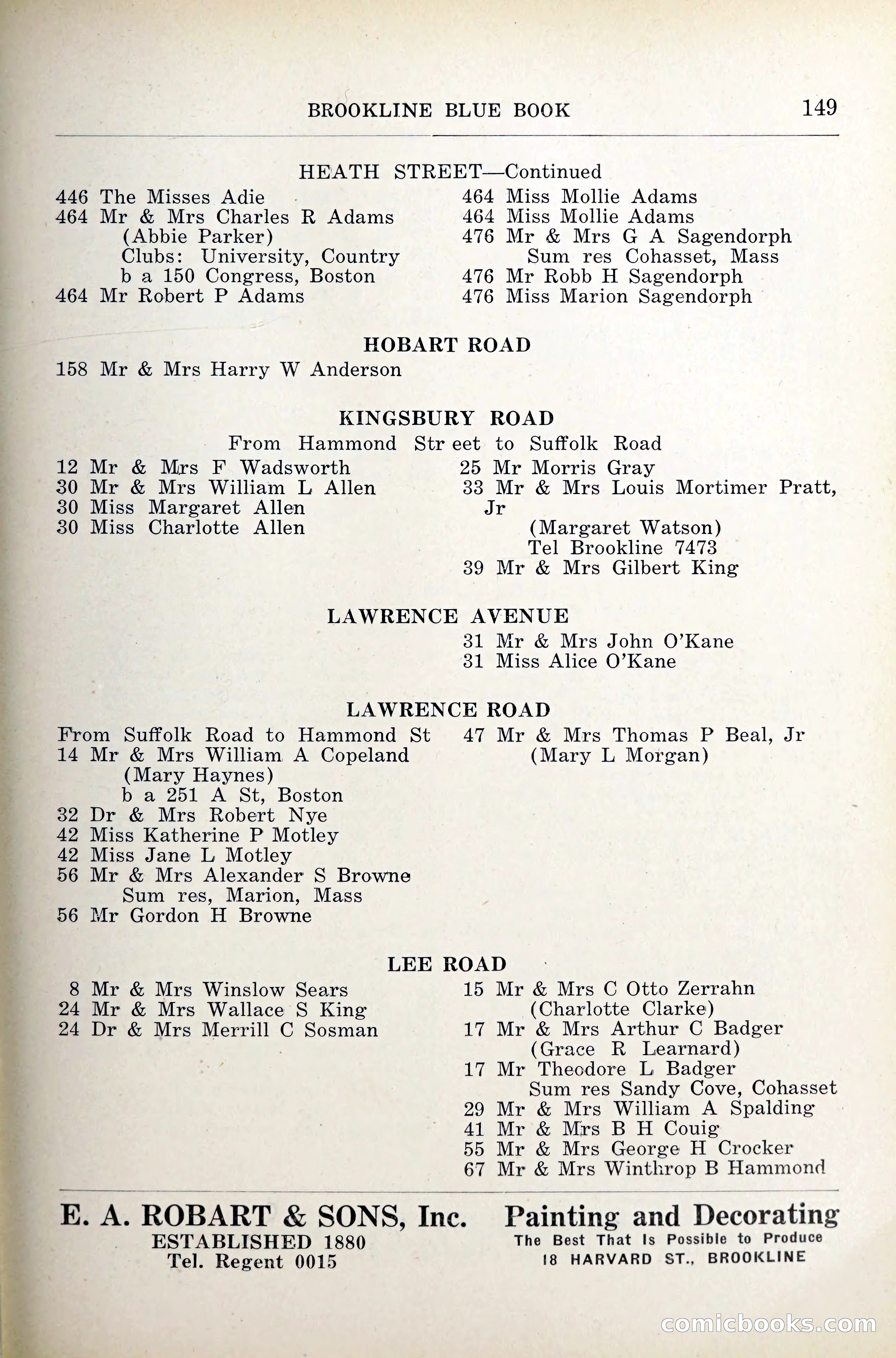 Blue Book of Brookline — page 190 of 341